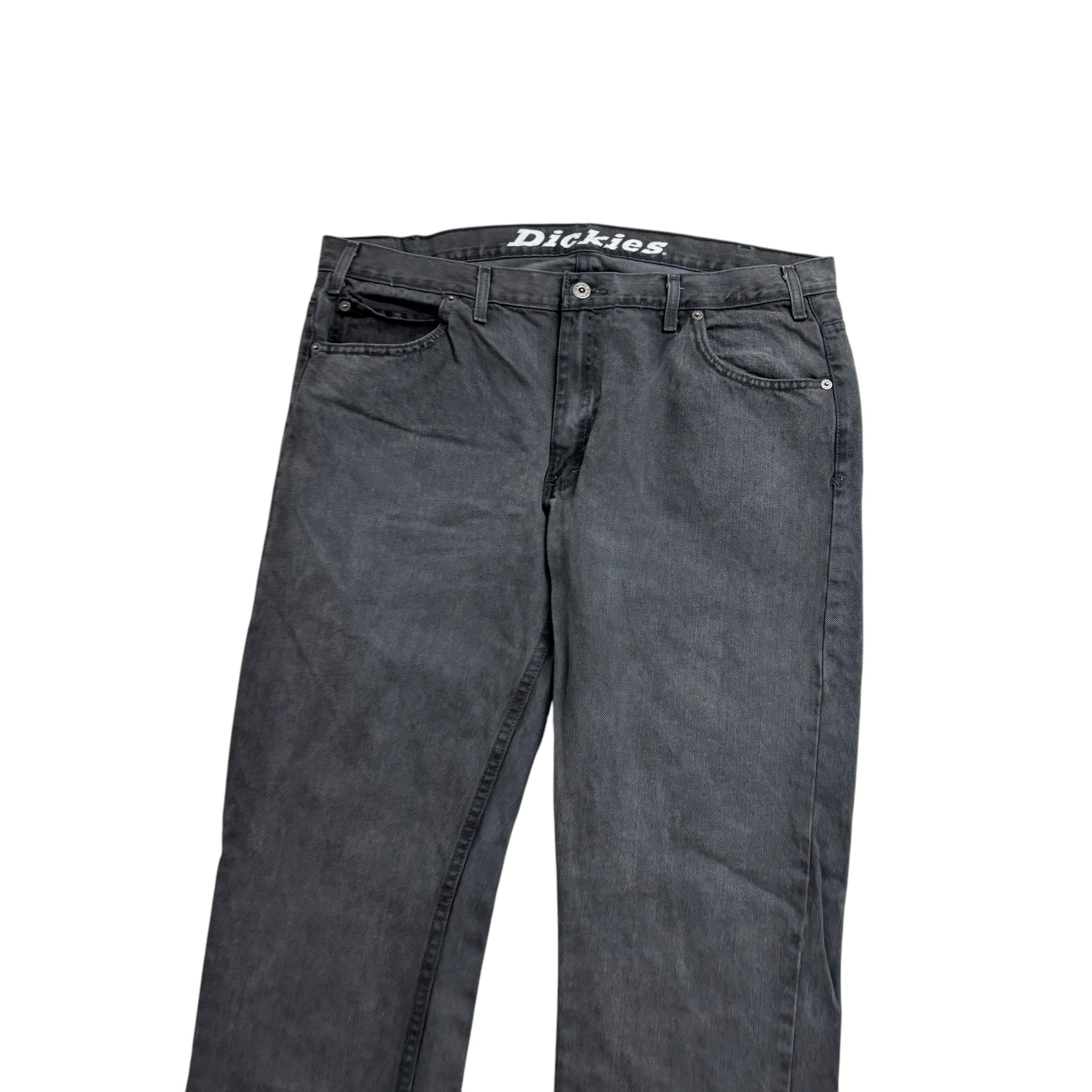 Dickies Jeans W38 L32 Mens Grey Slim Straight Fit Denim