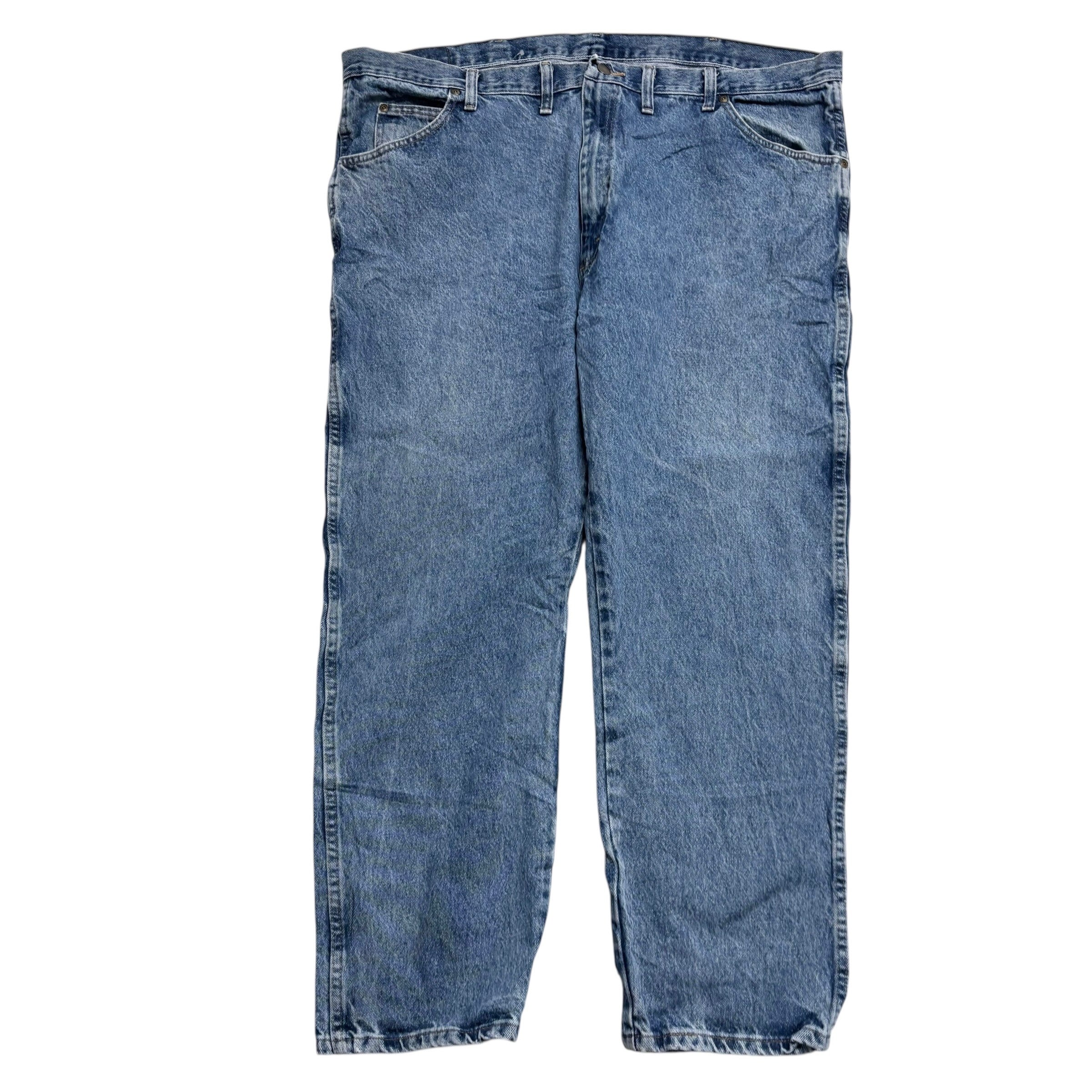 Wrangler Jeans W44 L30 Mens Light Blue Regular Straight Fit Denim (E)