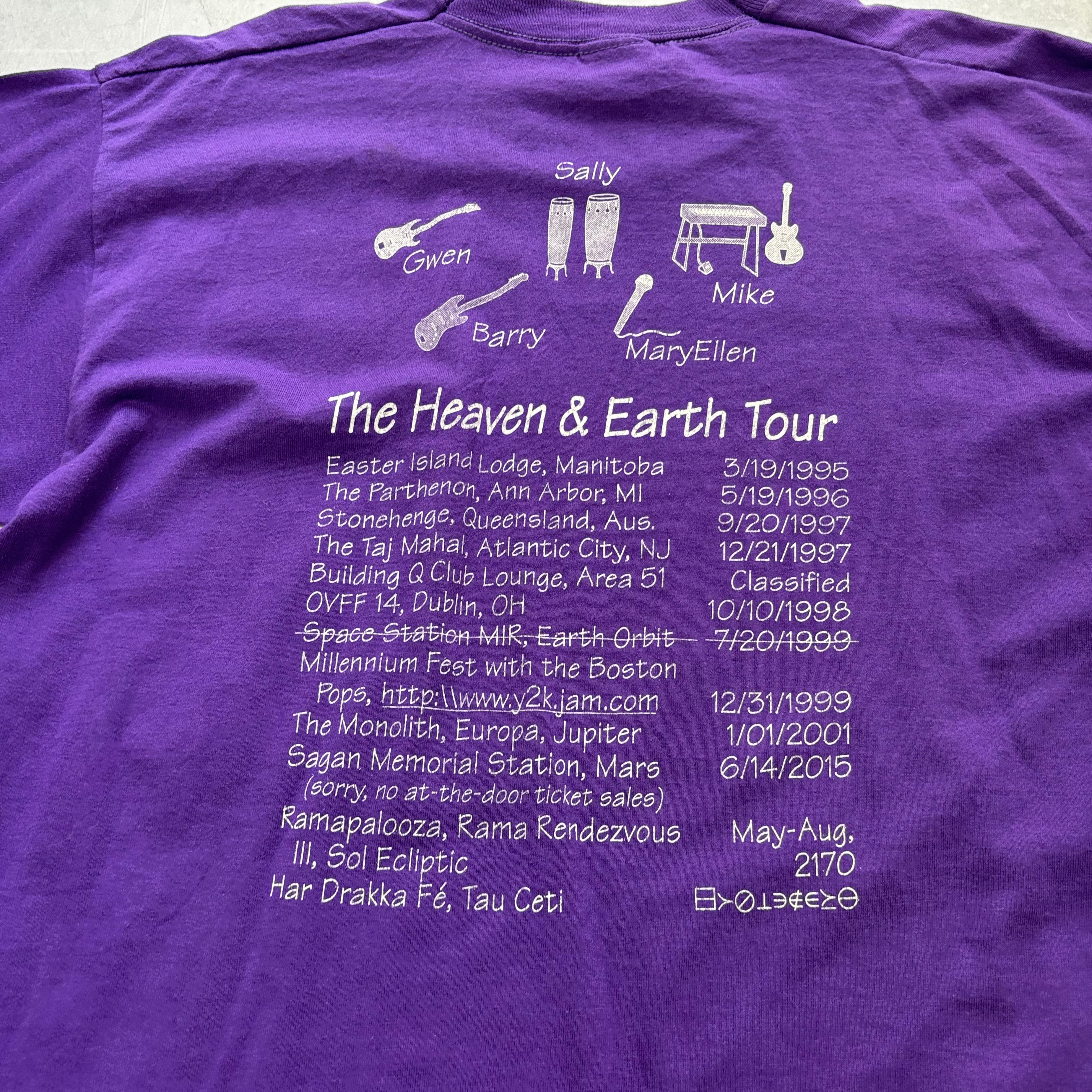 Vintage T Shirt Mens Large Purple Graphic Print 90s USA Band Music (E)