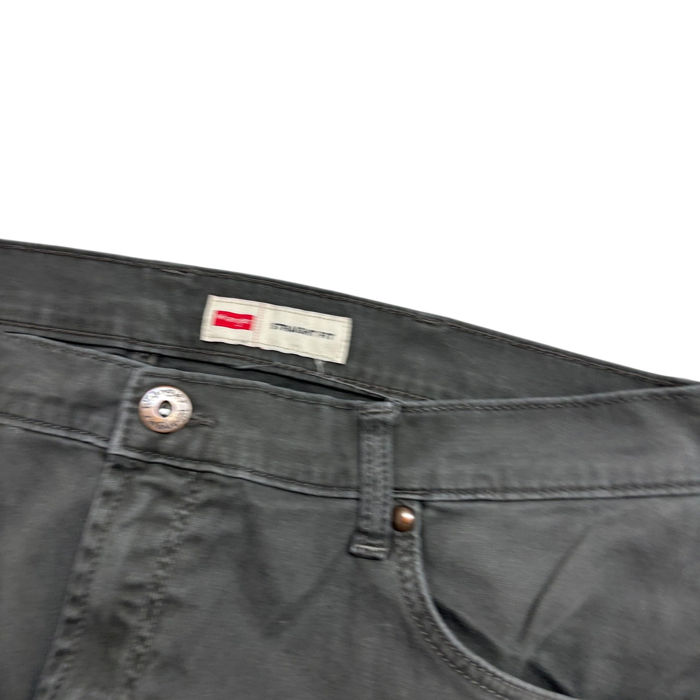 Wrangler Trousers W36 L32 Mens Grey Regular Straight Fit Stretch Pants