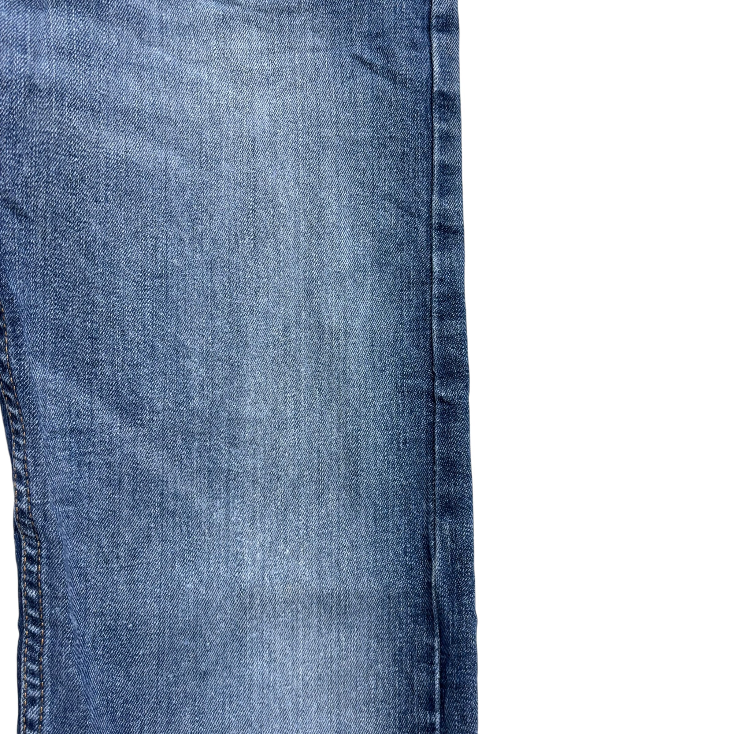 Levis 505 Jeans W31 L33 Mens Mid Blue Regular Straight Fit Stretch Denim