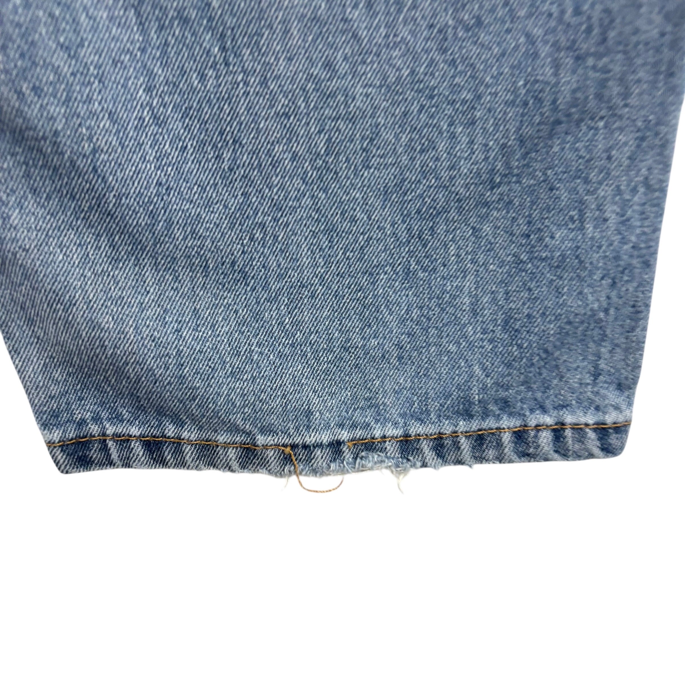 Levis 505 Jeans W34 L32 Mens Light Blue Regular Straight Fit Denim (F)