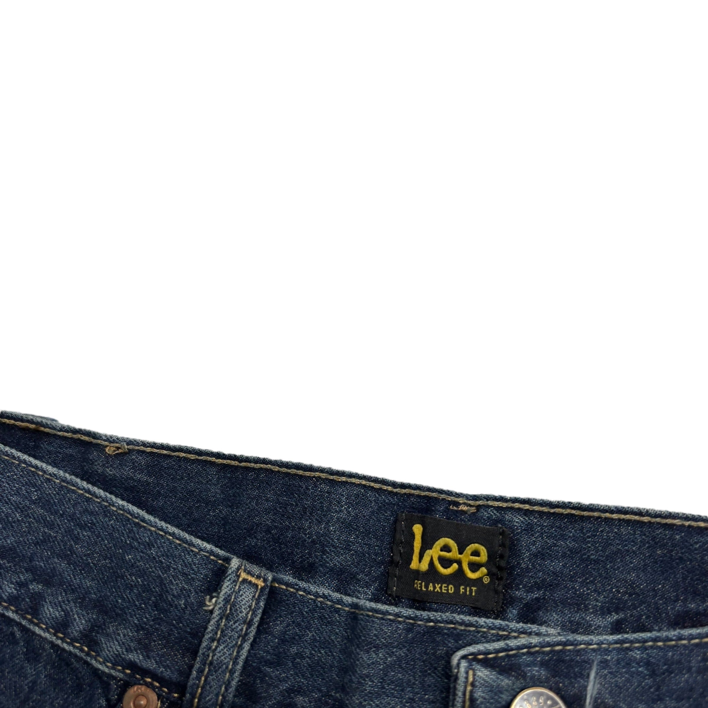 Lee Jeans W38 L30 Mens Dark Blue Baggy Relaxed Straight Fit Denim (E)