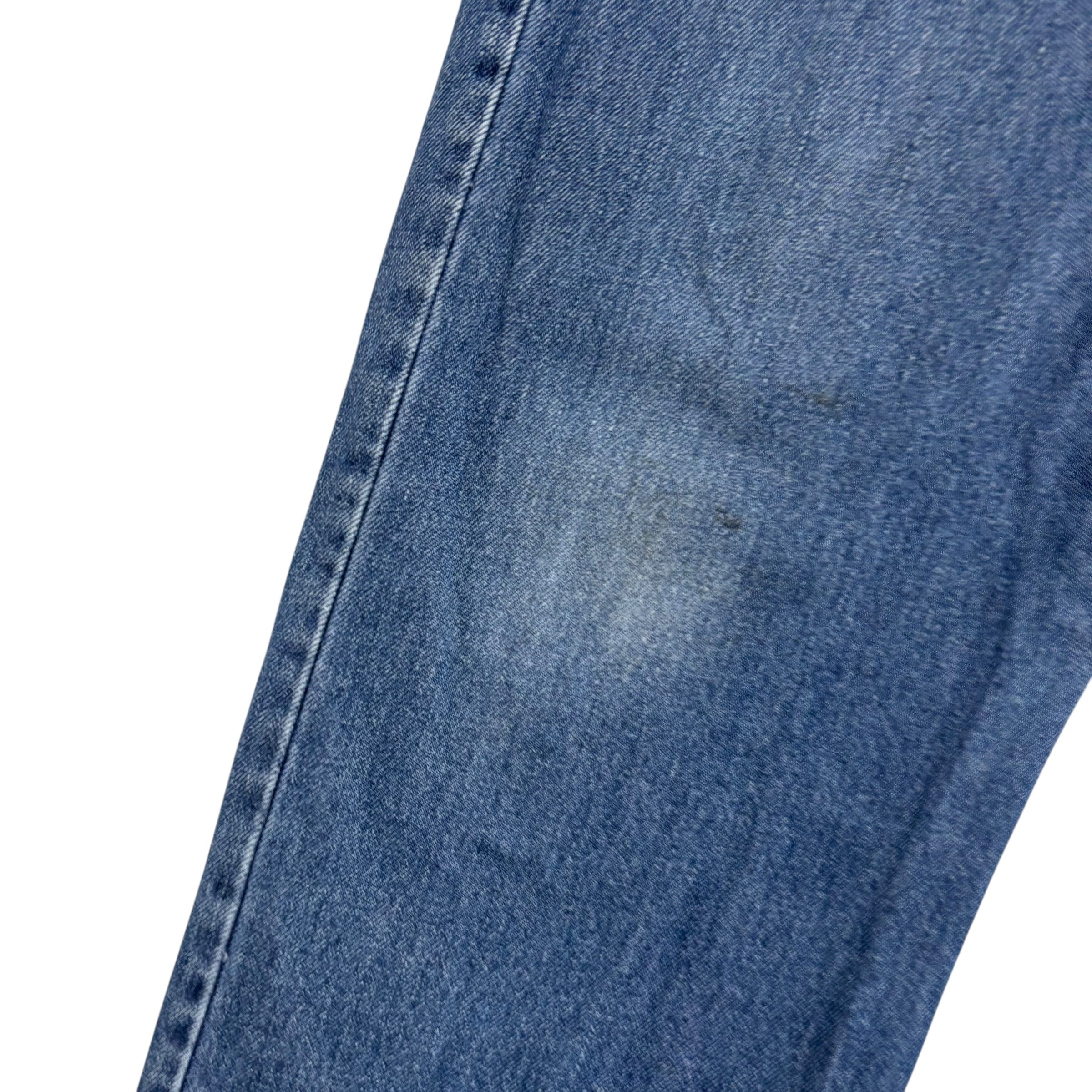 Levis 505 Jeans W36 L30 Mens Mid Blue Regular Straight Fit Vintage Denim