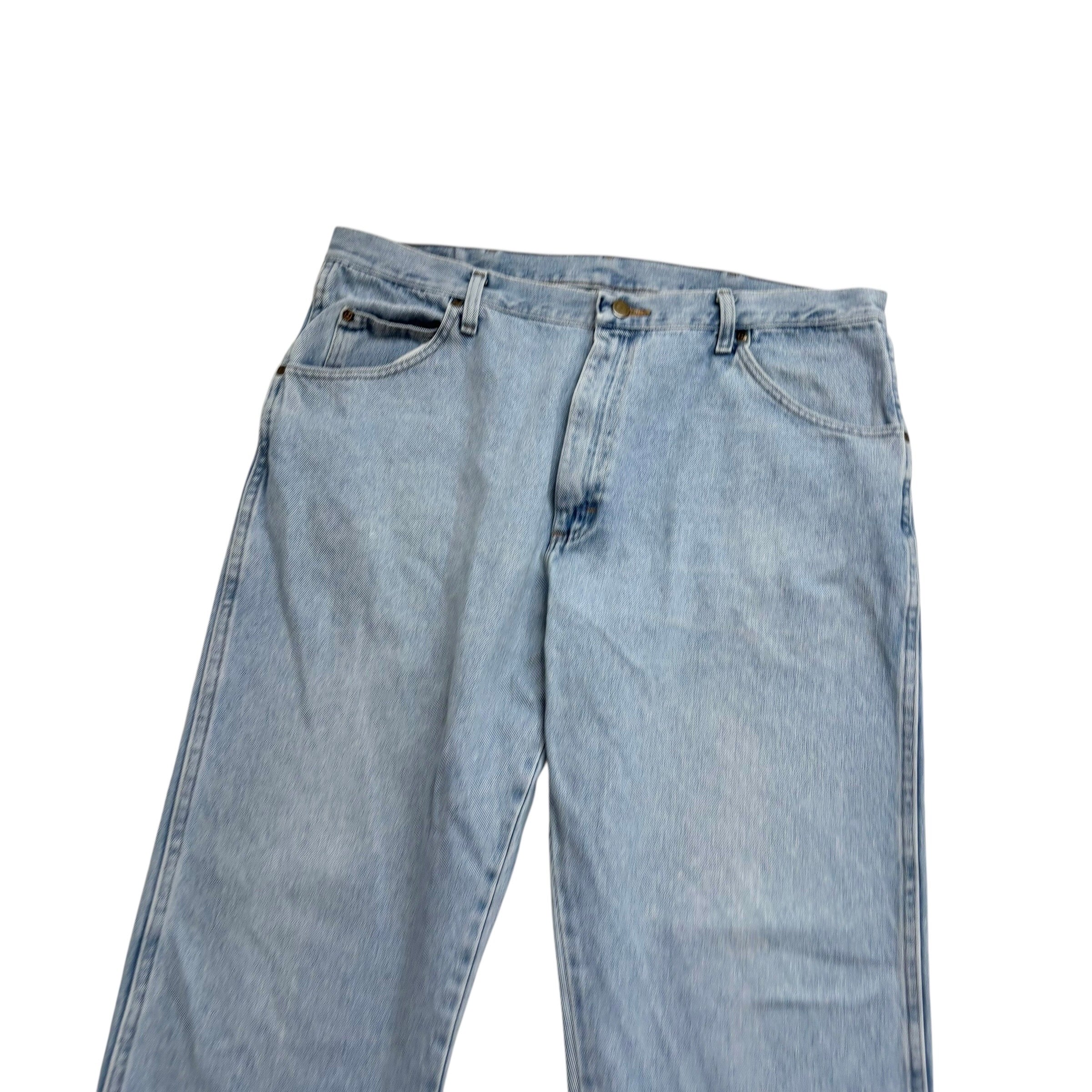 Wrangler Jeans W38 L27 Mens Light Blue Regular Straight Fit Denim (E)