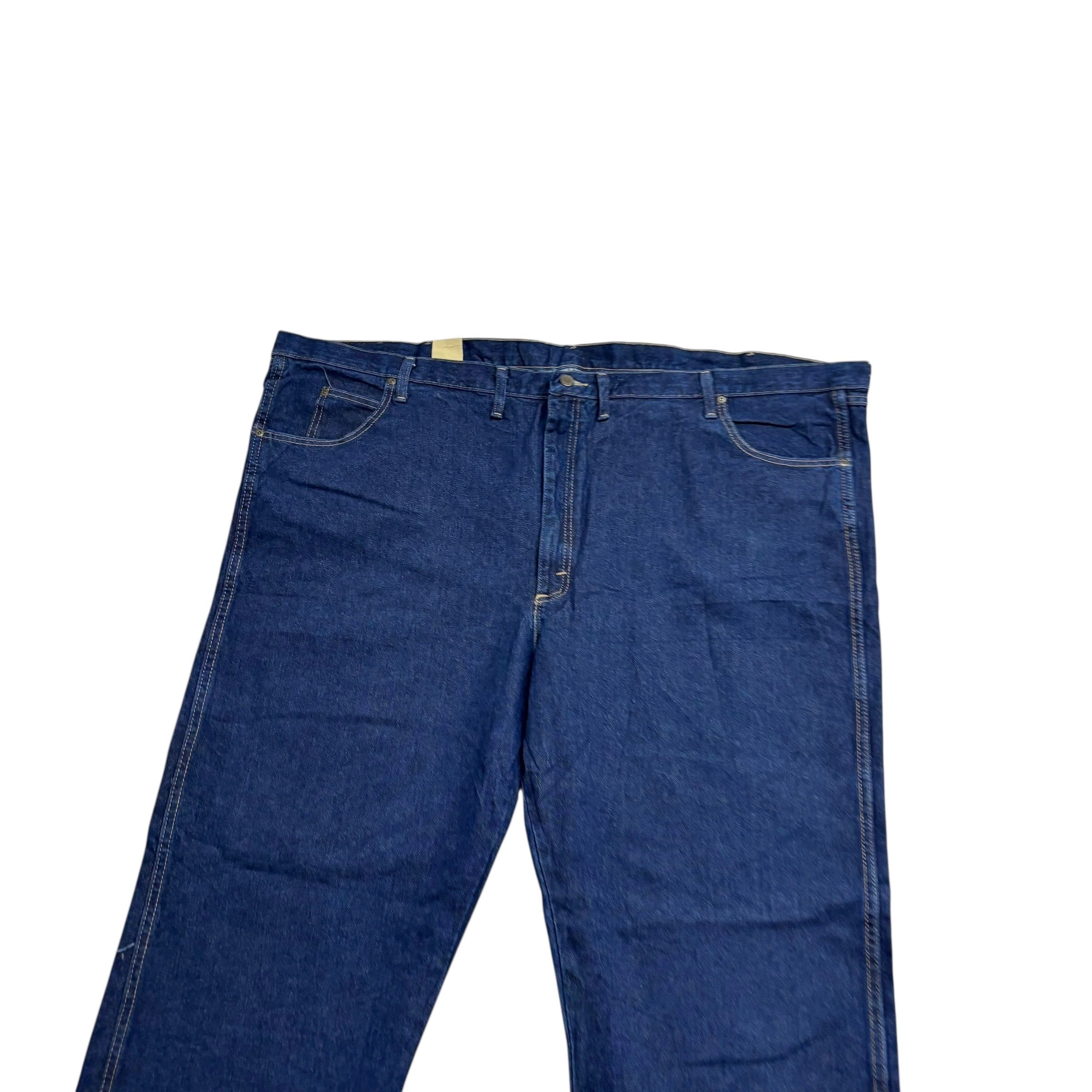 Wrangler Jeans W54 L34 Mens Dark Blue Relaxed Straight Fit Vintage Denim (E)