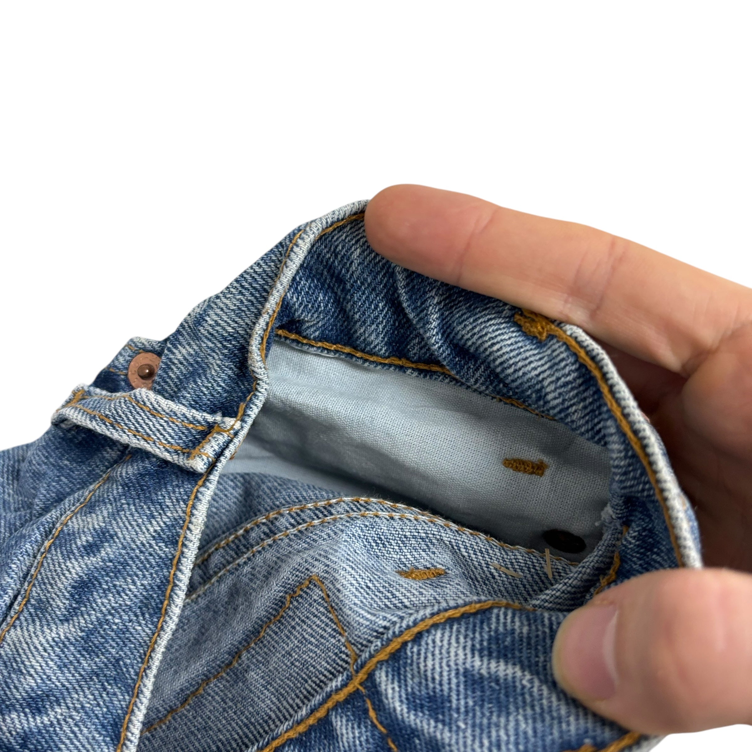 Levis 505 Jeans W36 L32 Mens Light Blue Regular Straight Fit Vintage Denim