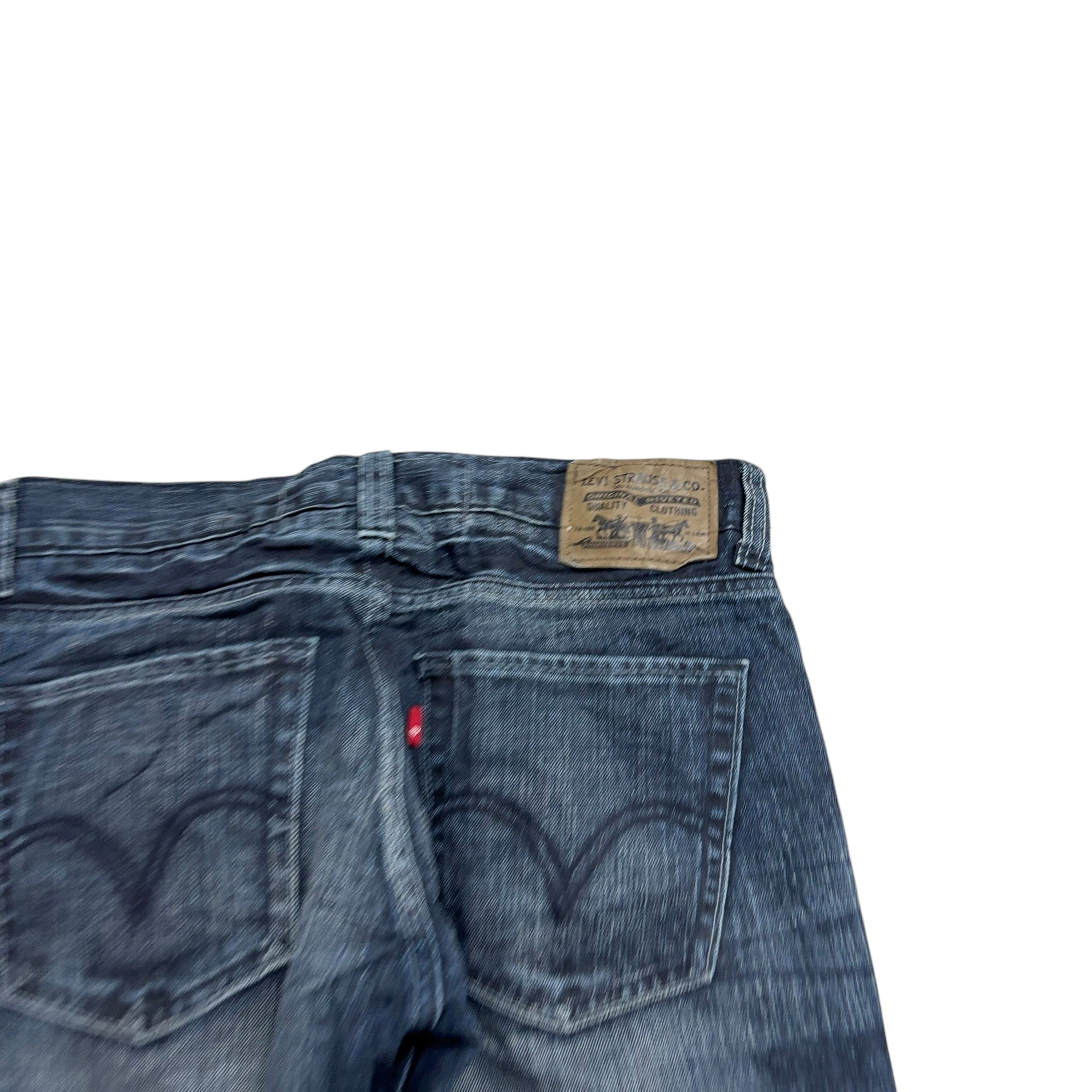 Levis 511 Jeans W32 L30 Mens Dark Blue Slim Fit Vintage Denim (E)