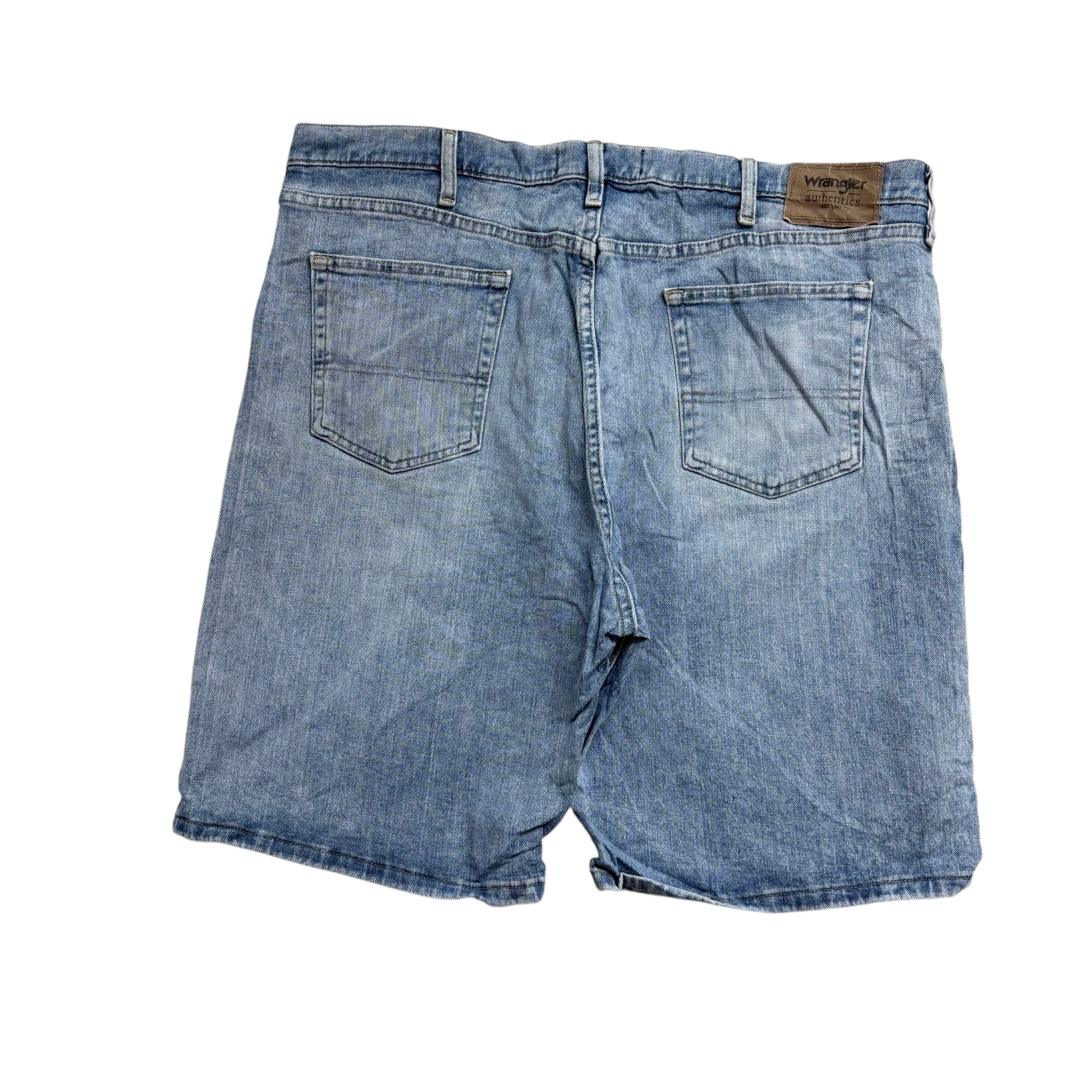 Wrangler Baggy Jorts W40 Mens Denim Shorts Light Blue Relaxed Fit Stretch