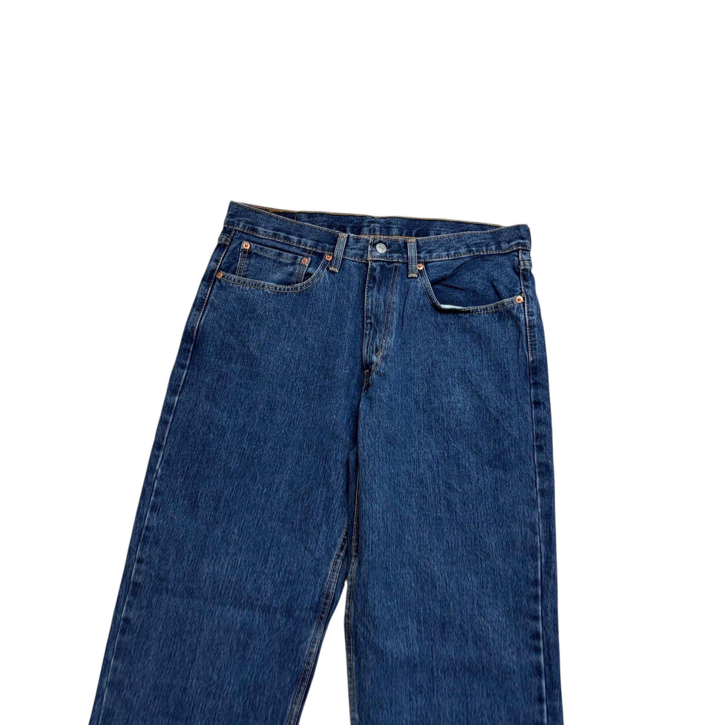 Levis 550 Jeans W34 L32 Mens Mid Blue Baggy Relaxed Straight Fit Denim (E)