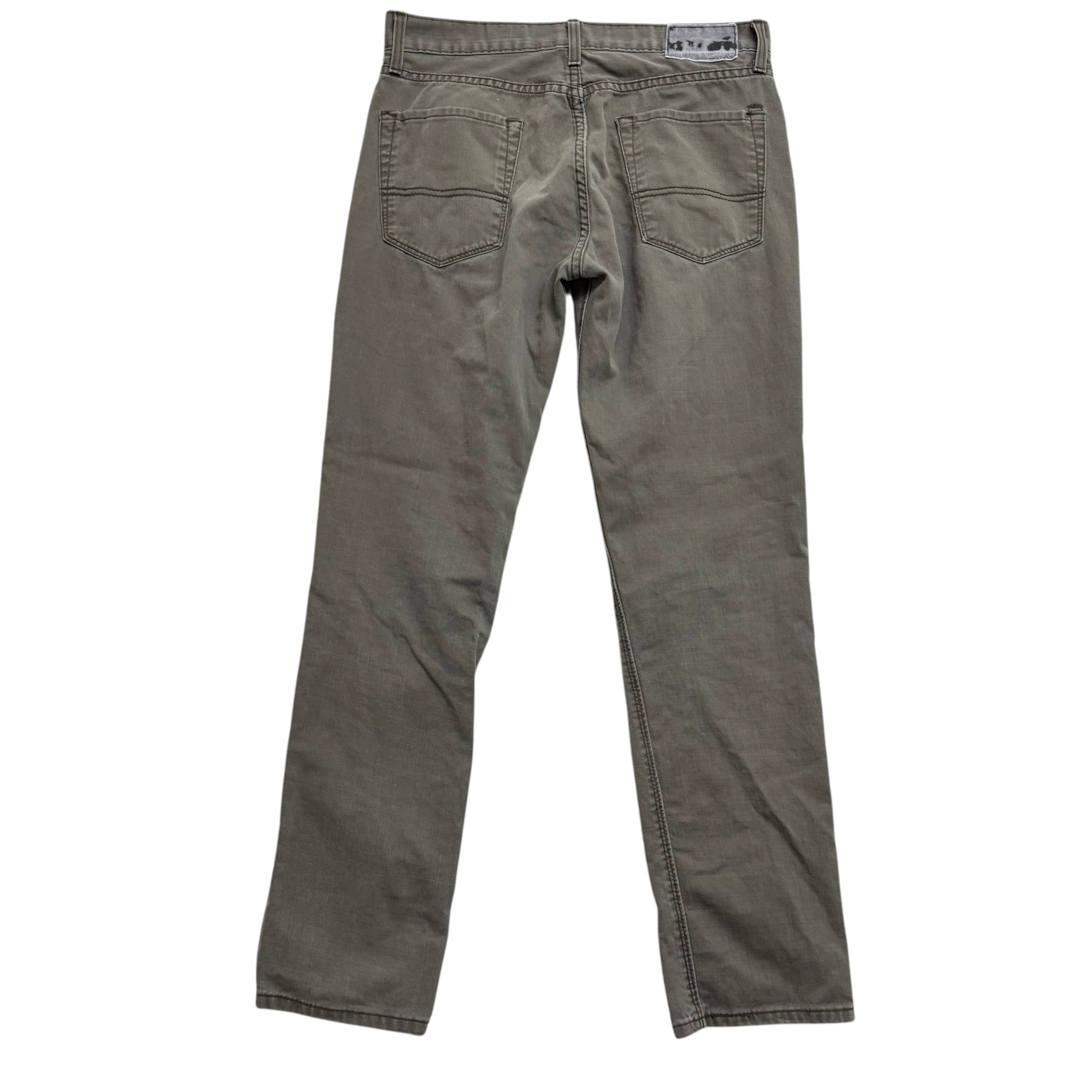 Levis Denizen Jeans W32 L32 Mens Green Skinny Fit Vintage Denim