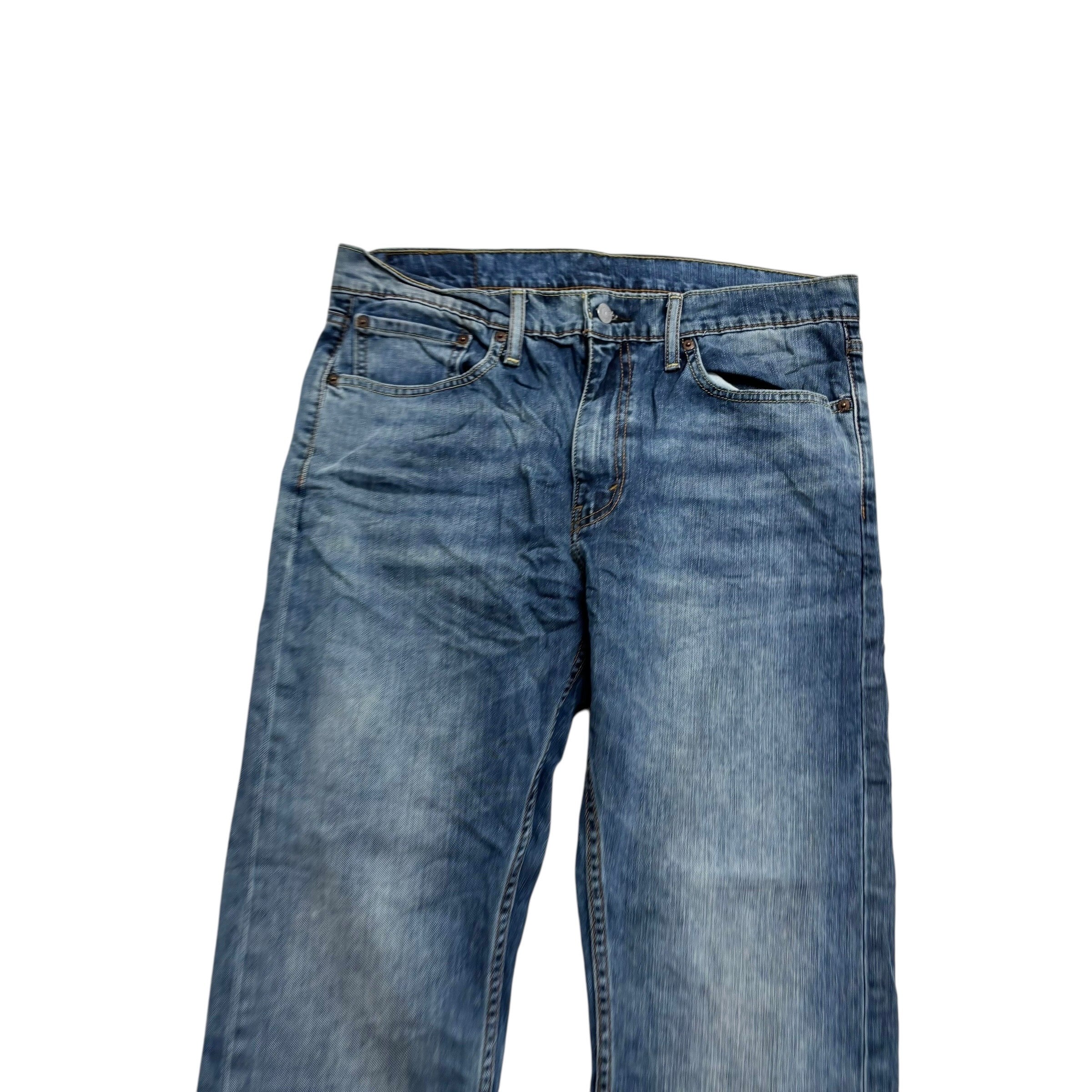 Levis 513 Jeans W34 L27 Mens Mid Blue Slim Straight Fit Stretch Denim