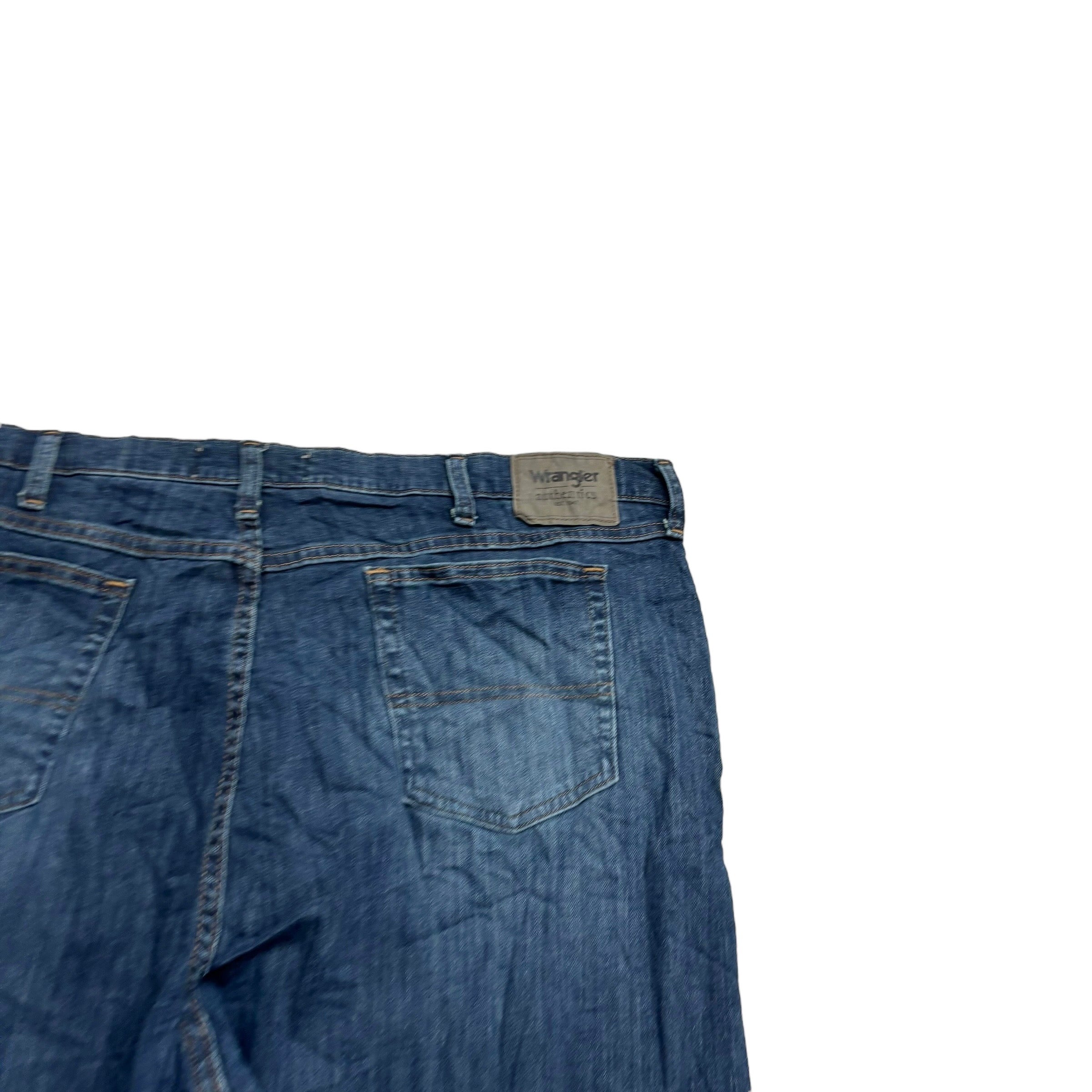 Wrangler Jeans W46 L34 Mens Dark Blue Regular Straight Fit Stretch Denim (E)