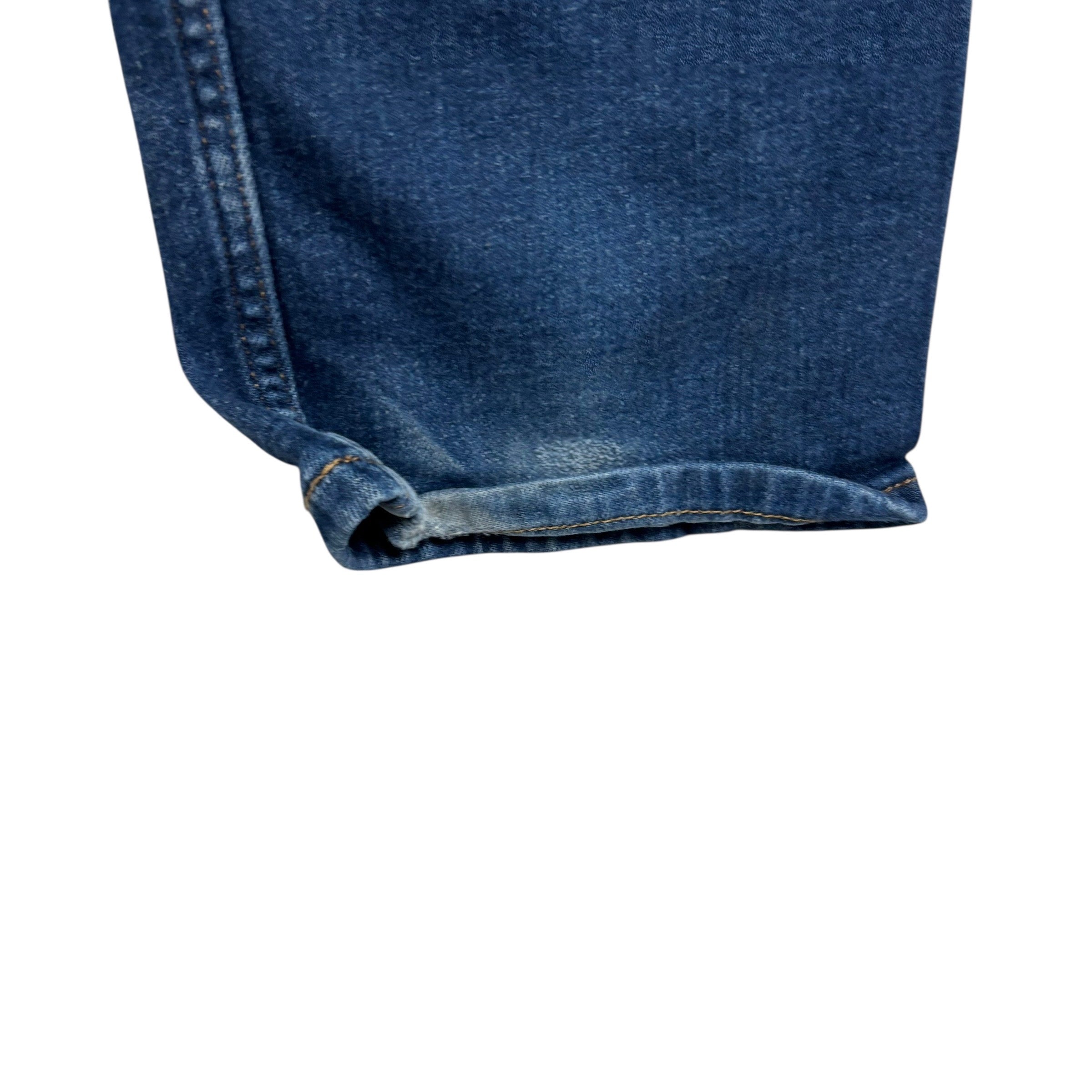 Levis 505 Jeans W34 L29 Mens Dark Blue Regular Straight Fit Stretch Denim (F)