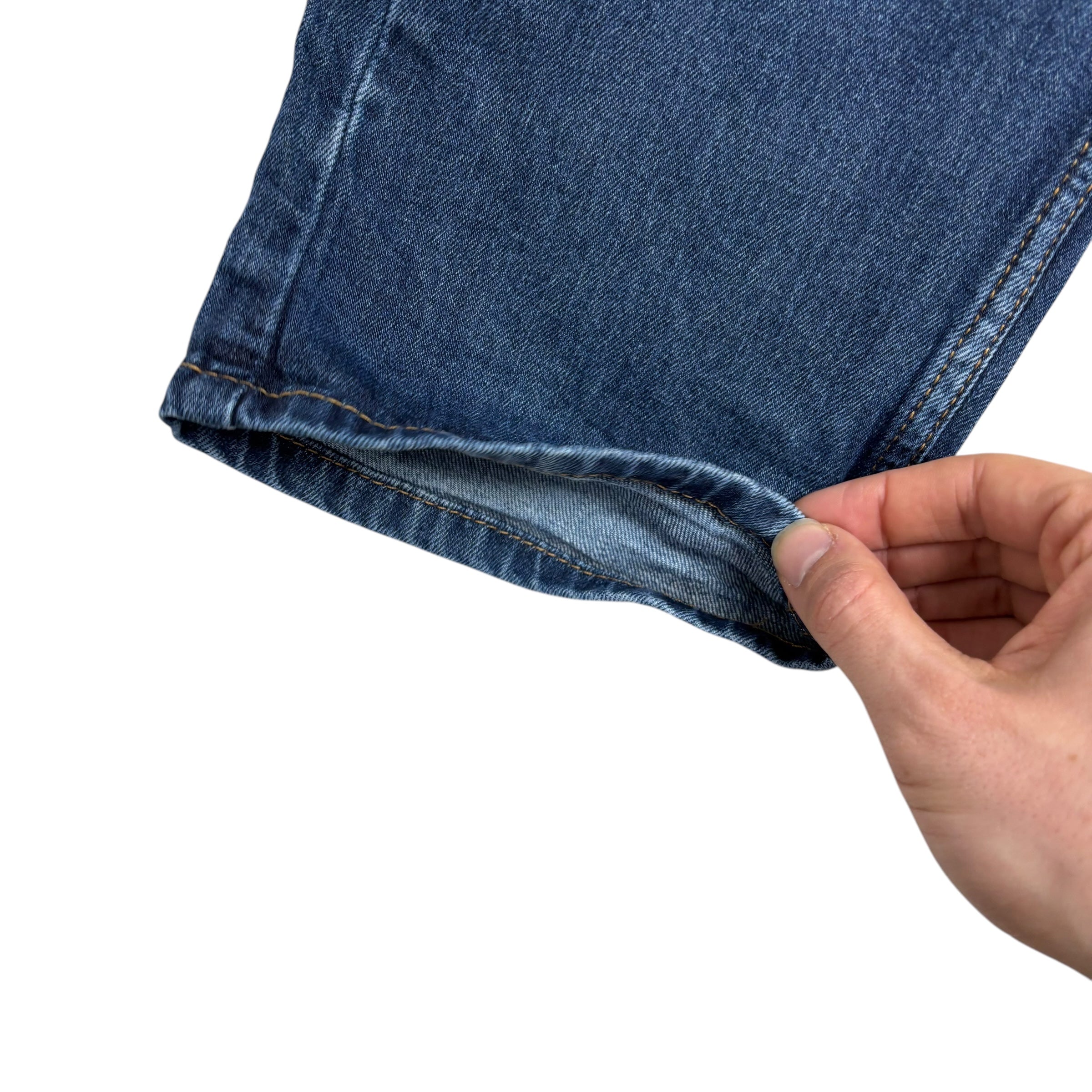 Levis 505 Jeans W31 L27 Mens Mid Blue Regular Straight Fit Stretch Denim (E)