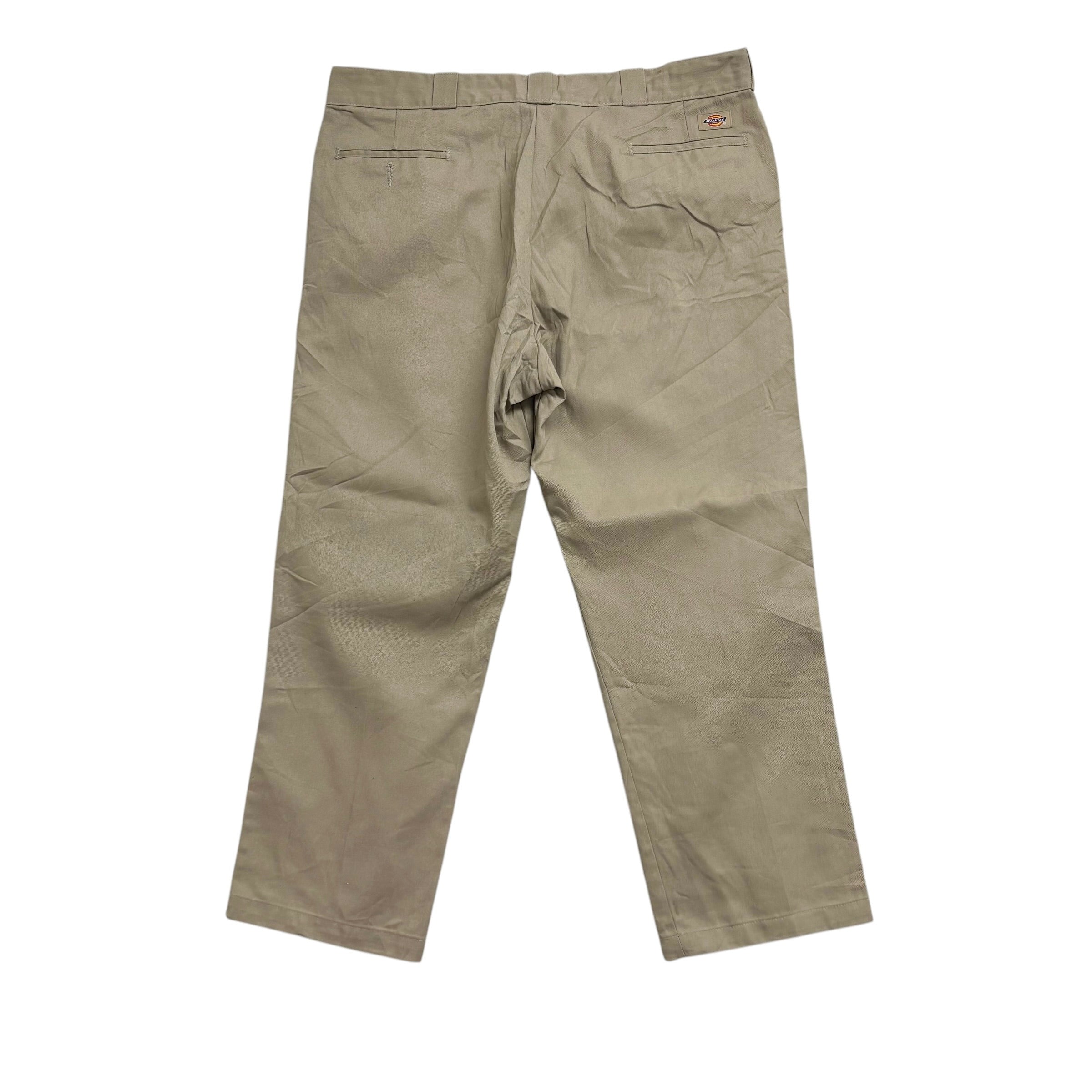 Dickies 874 Trousers W42 L29 Mens Beige Pants Original Straight Fit Workwear
