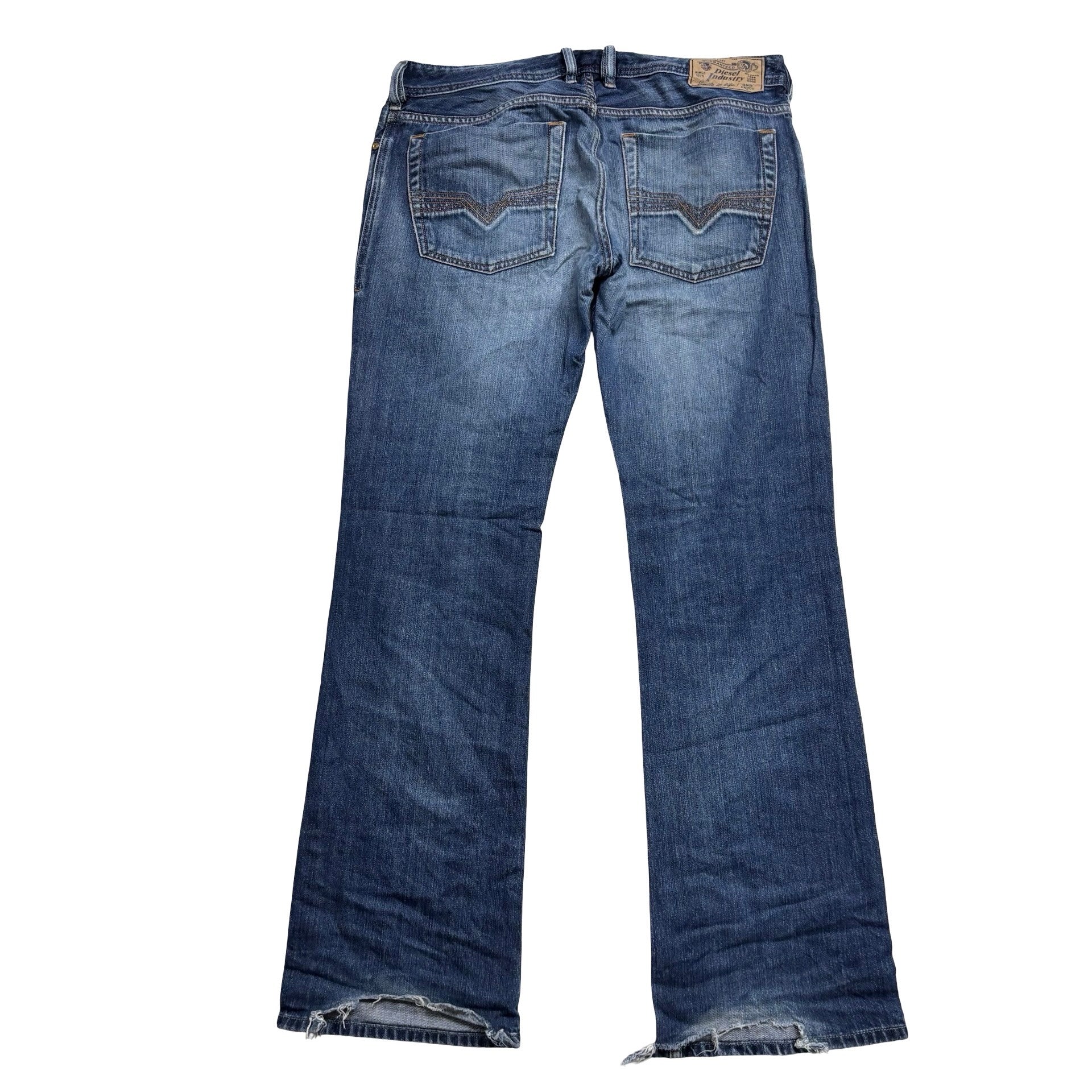 Diesel Zatiny Jeans W32 L32 Mens Dark Blue Regular Bootcut Fit Denim (F)