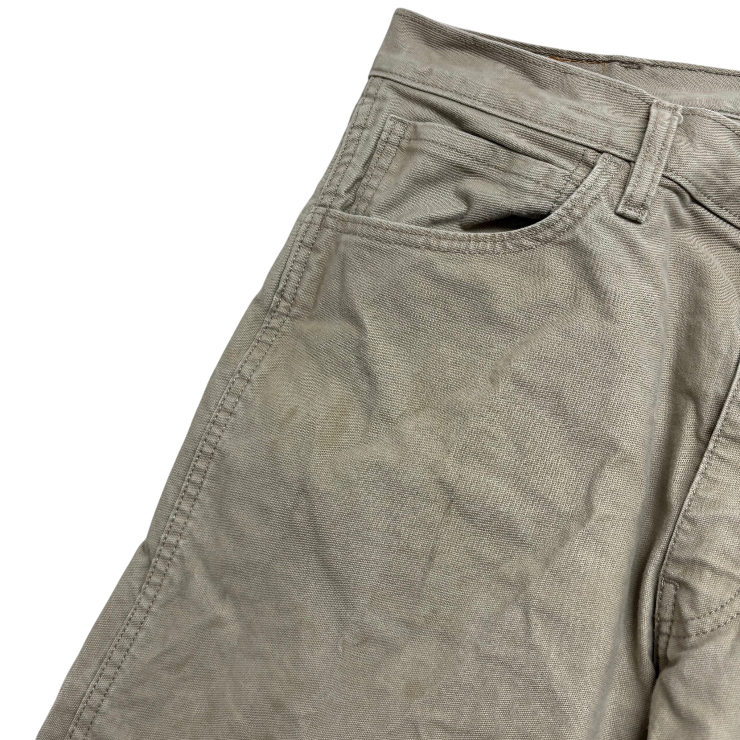 Levis Workwear Jeans W38 L30 Mens Beige Regular Straight Fit Stretch Denim (F)