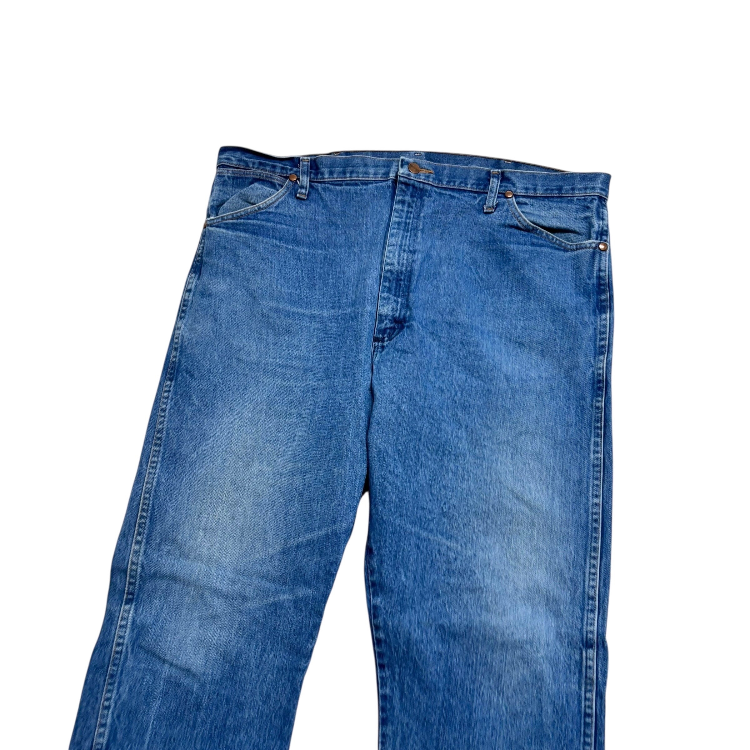 Wrangler Jeans Cowboy Cut W40 L33 Mens Mid Blue 13MWZ Original Fit Denim (F)