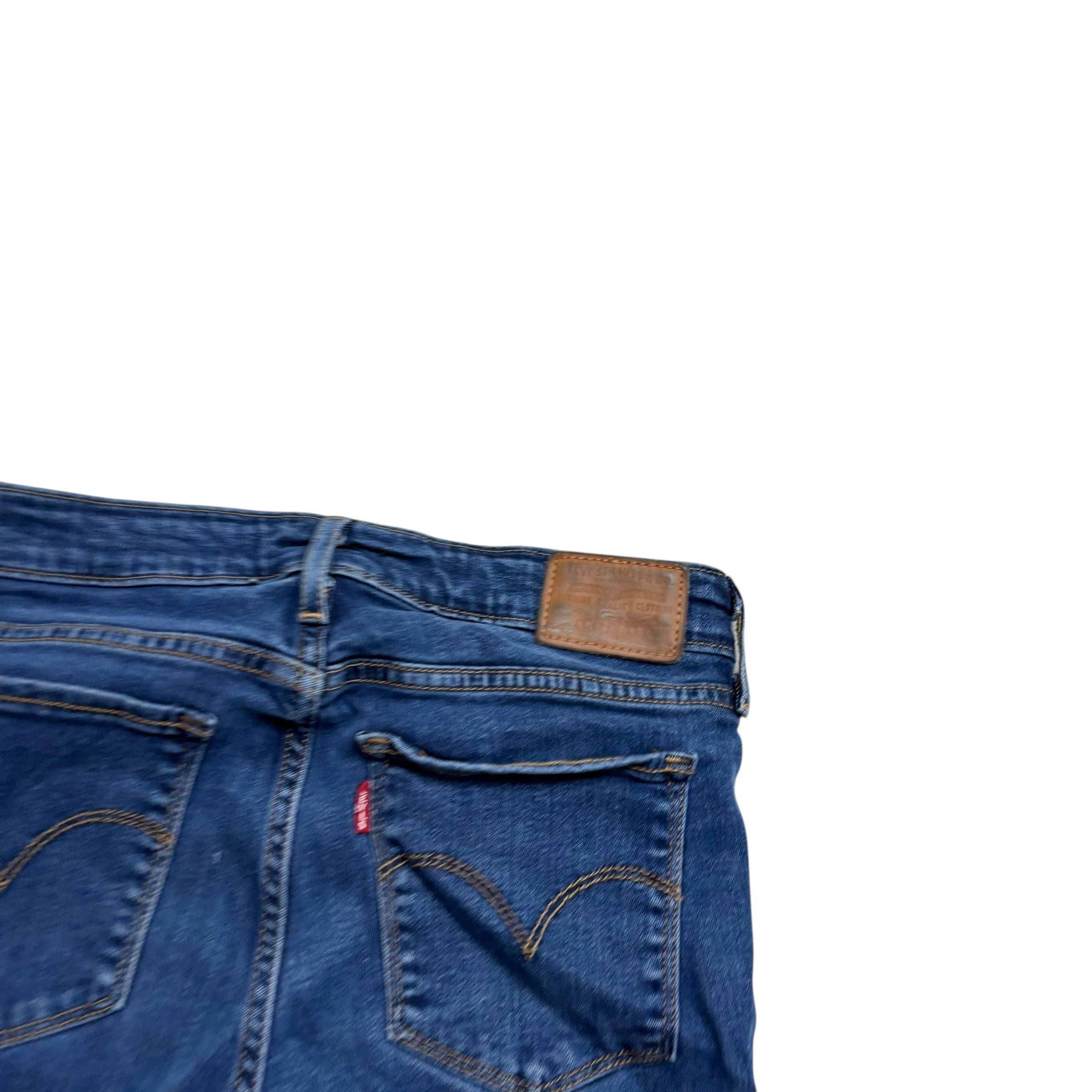 Levis 711 Jeans W27 L28 Womens Mid Blue Skinny Fit Stretch Denim (E)