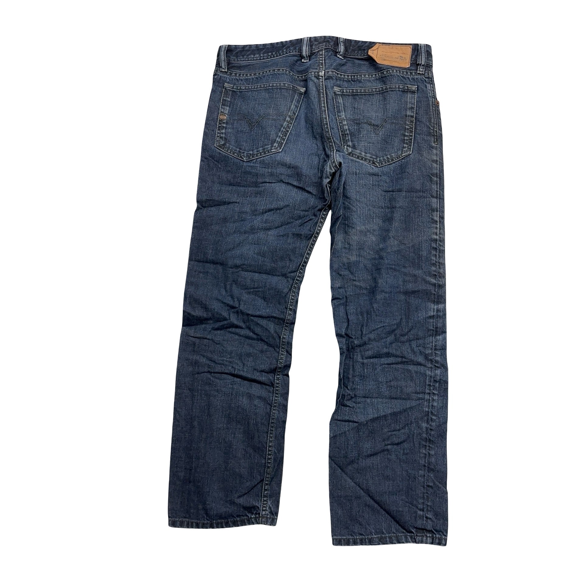 Diesel Waykee Jeans W32 L29 Mens Dark Blue Regular Straight Fit Denim