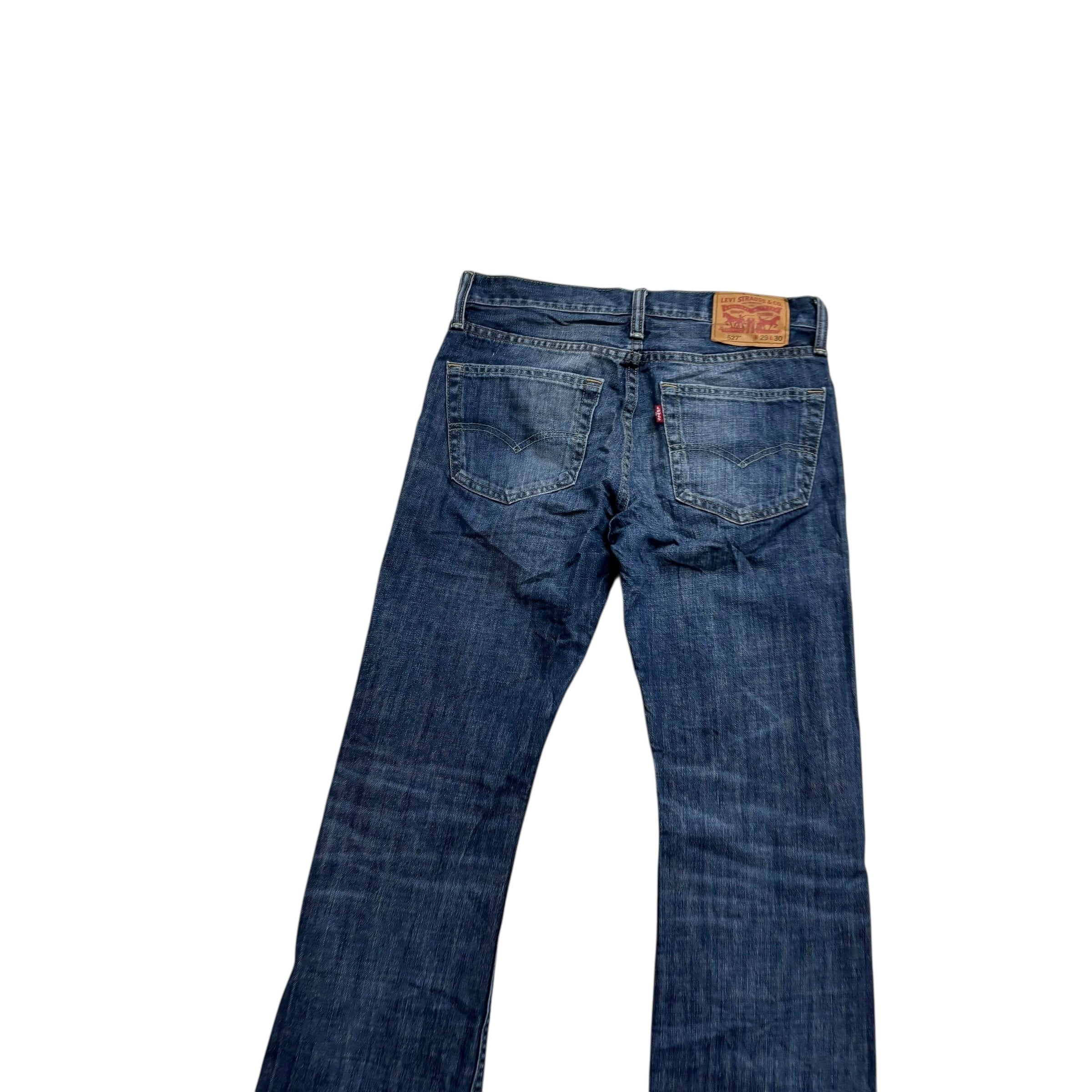 Levis 527 Jeans W29 L30 Mens Dark Blue Slim Bootcut Fit Denim