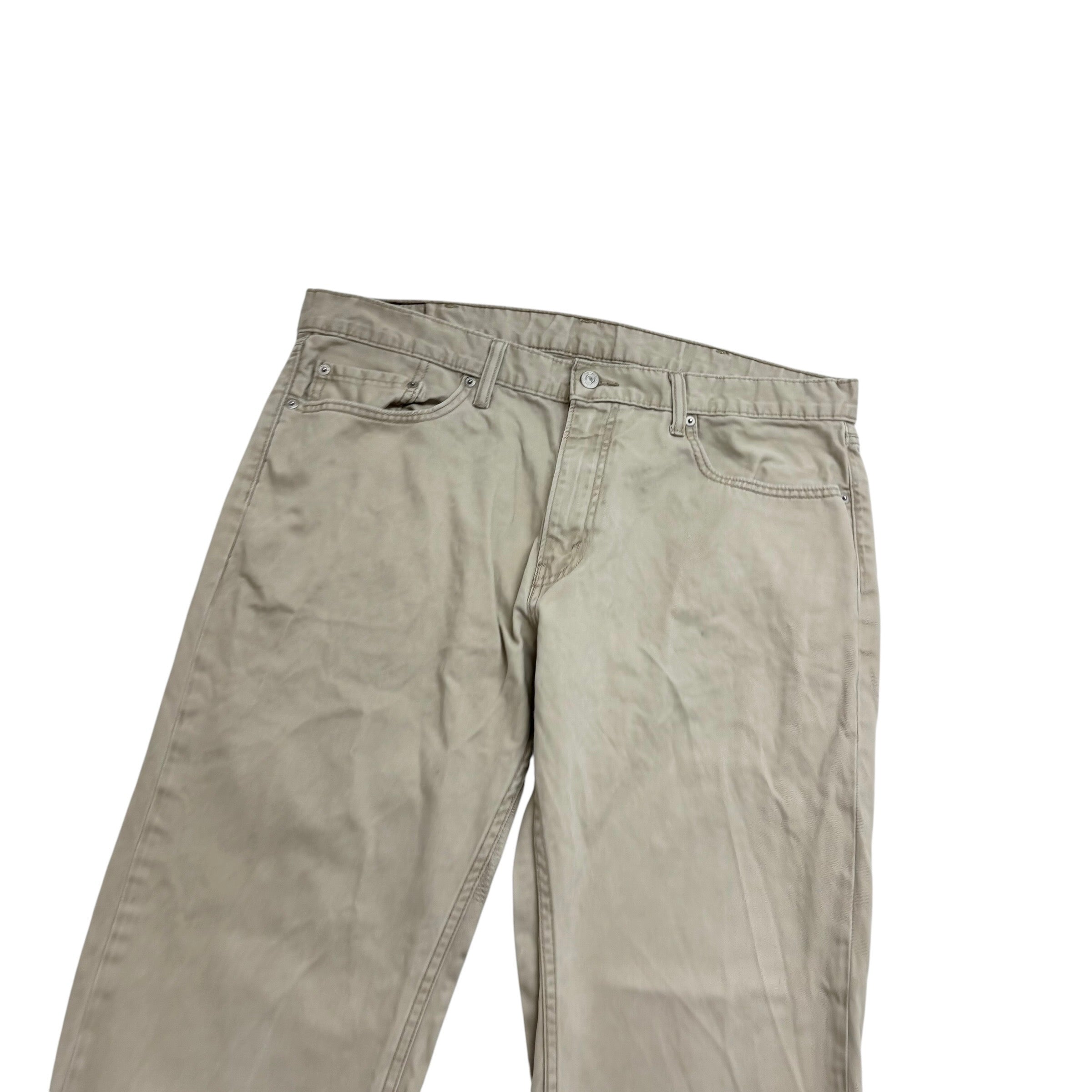 Levis 559 Trousers W38 L30 Mens Cream Baggy Relaxed Straight Fit Pants (E)