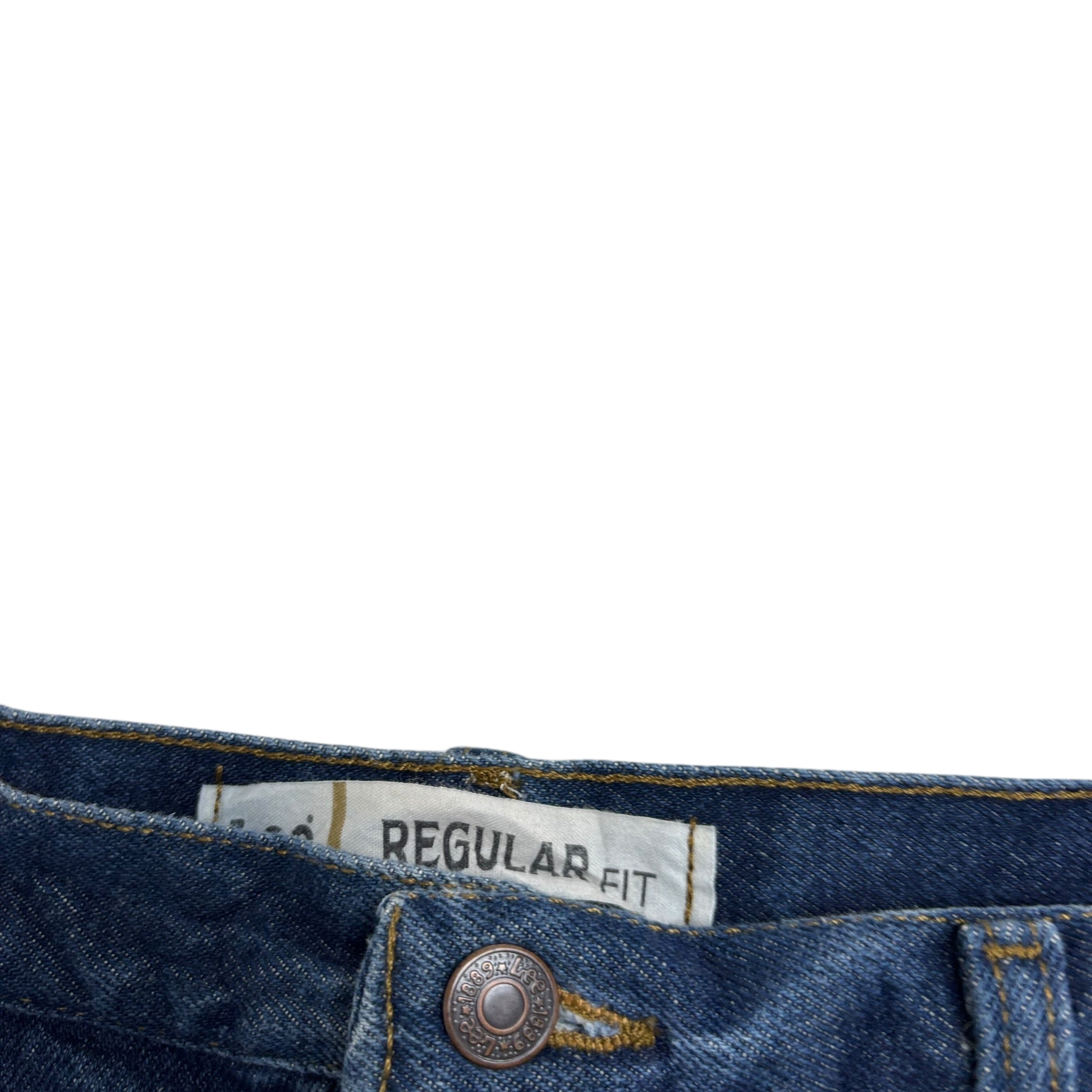 Lee Jeans W40 L30 Mens Dark Blue Relaxed Straight Fit Vintage Denim (E)