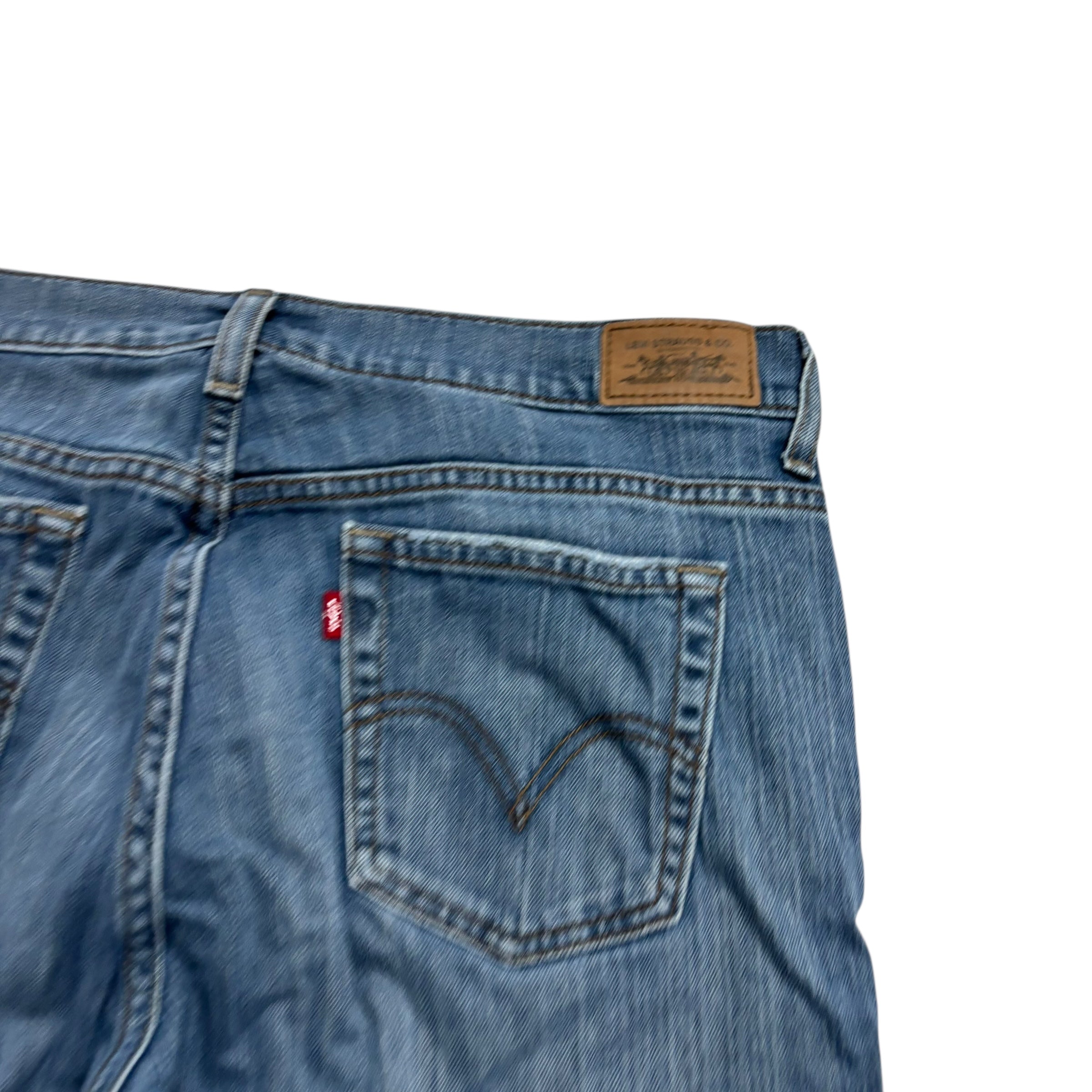 Levis 515 Jeans W32 L32 Womens Mid Blue Bootcut Fit Stretch Vintage Denim (E)