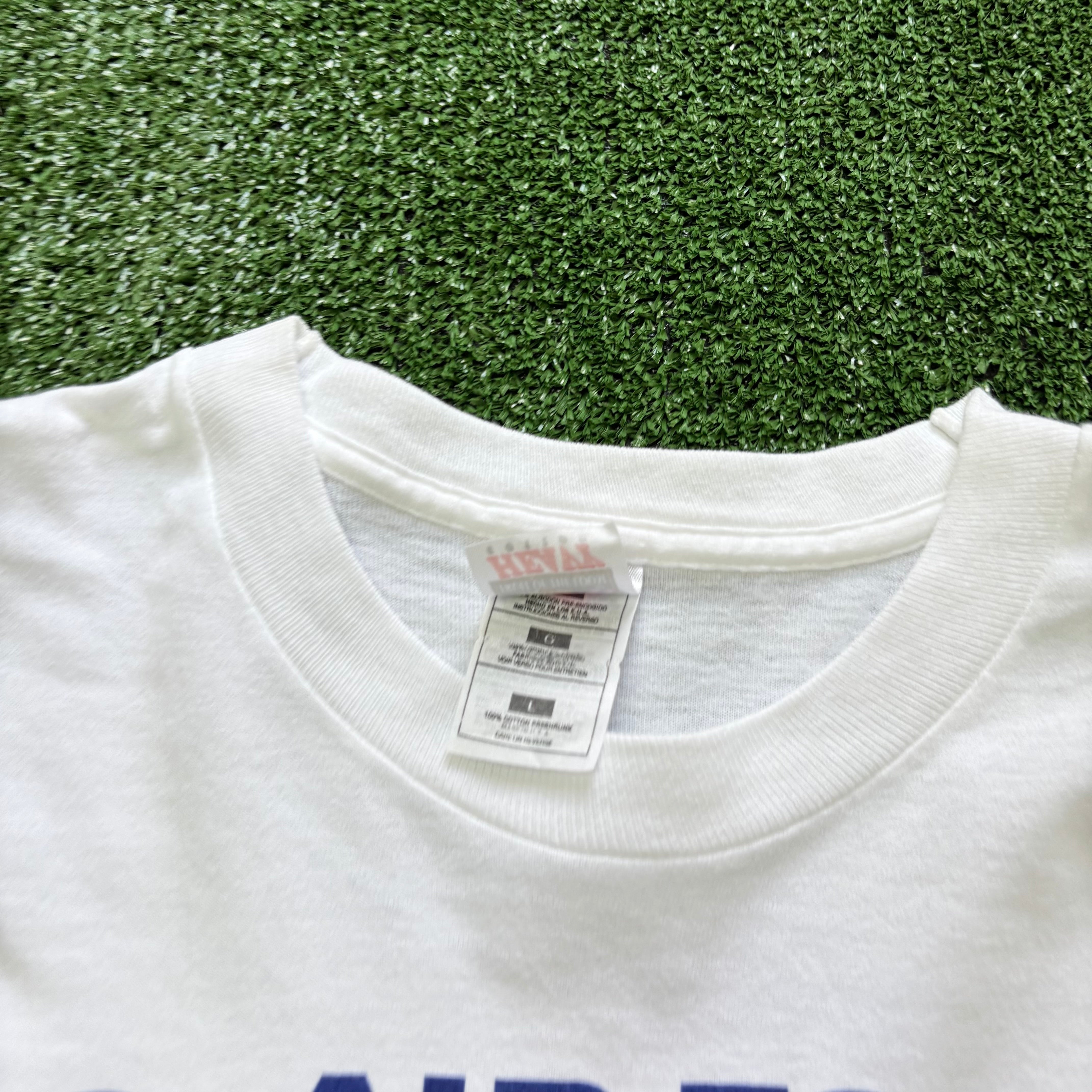 Vintage T Shirt Mens Large White Single Stitch Graphic Print 90s USA (E)