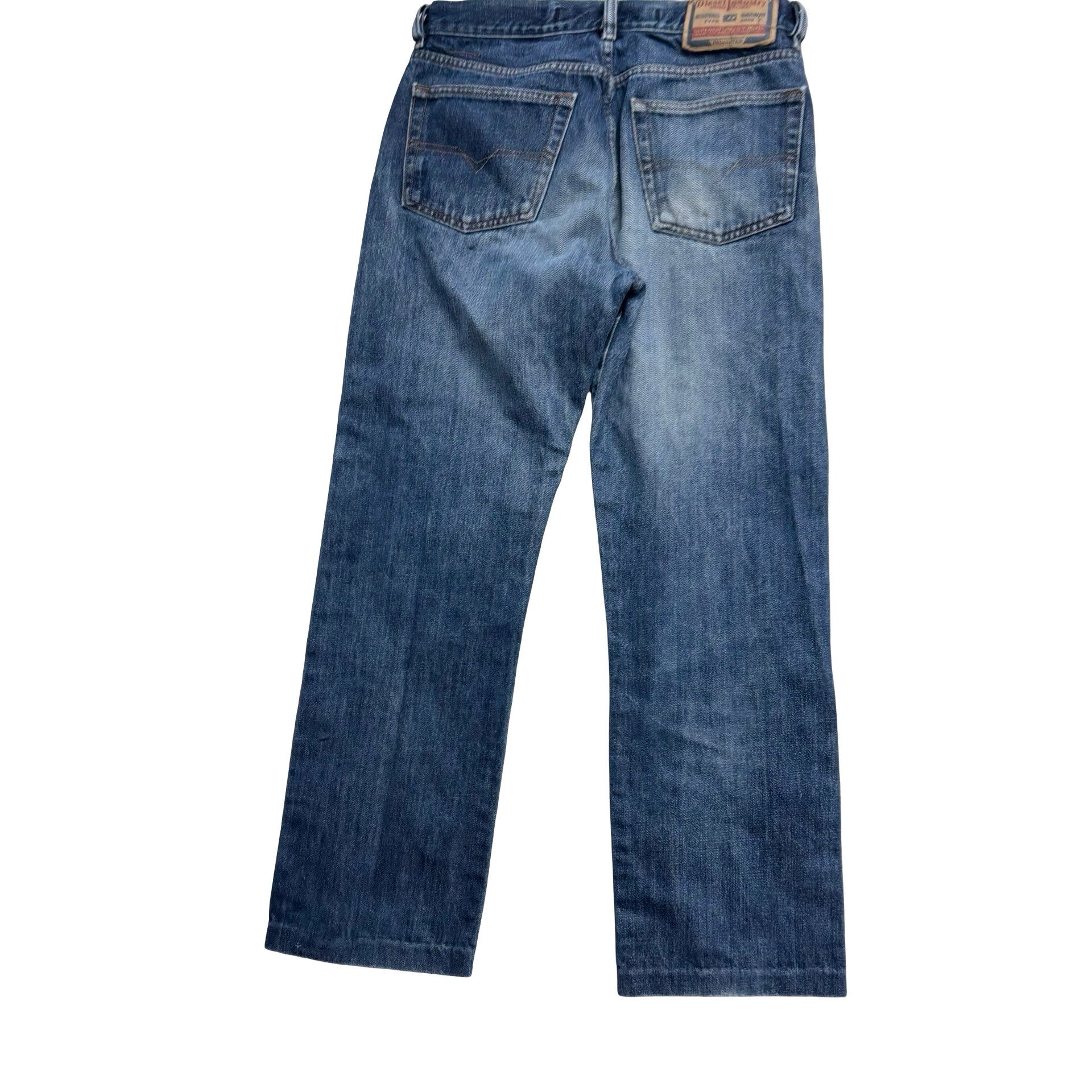 Diesel Kulter Jeans W30 L28 Mens Mid Blue Regular Straight Fit Denim