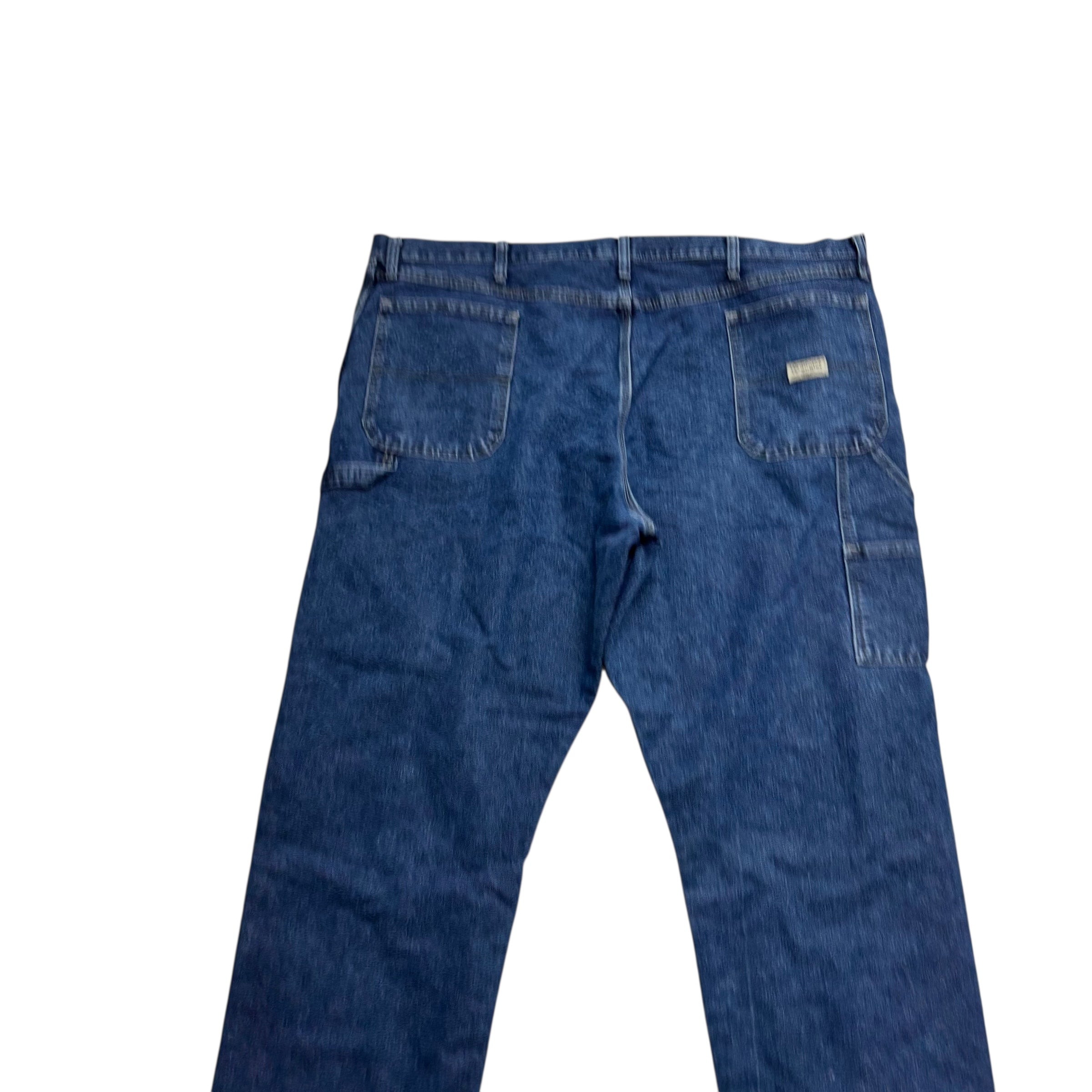 Wrangler Carpenter Jeans W46 L30 Mens Dark Blue Baggy Relaxed Fit Denim (E)
