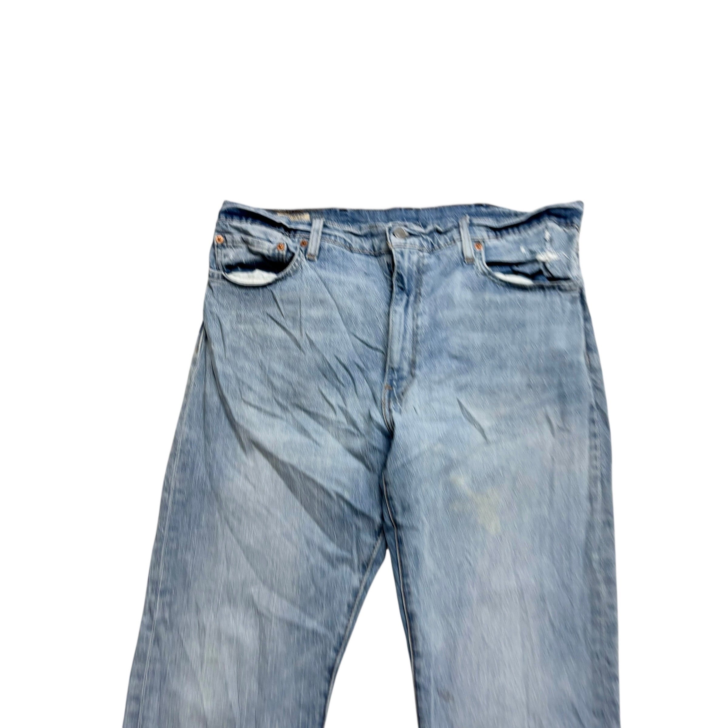 Levis 512 Jeans W38 L30 Mens Light Blue Slim Tapered Fit Stretch Denim (F)