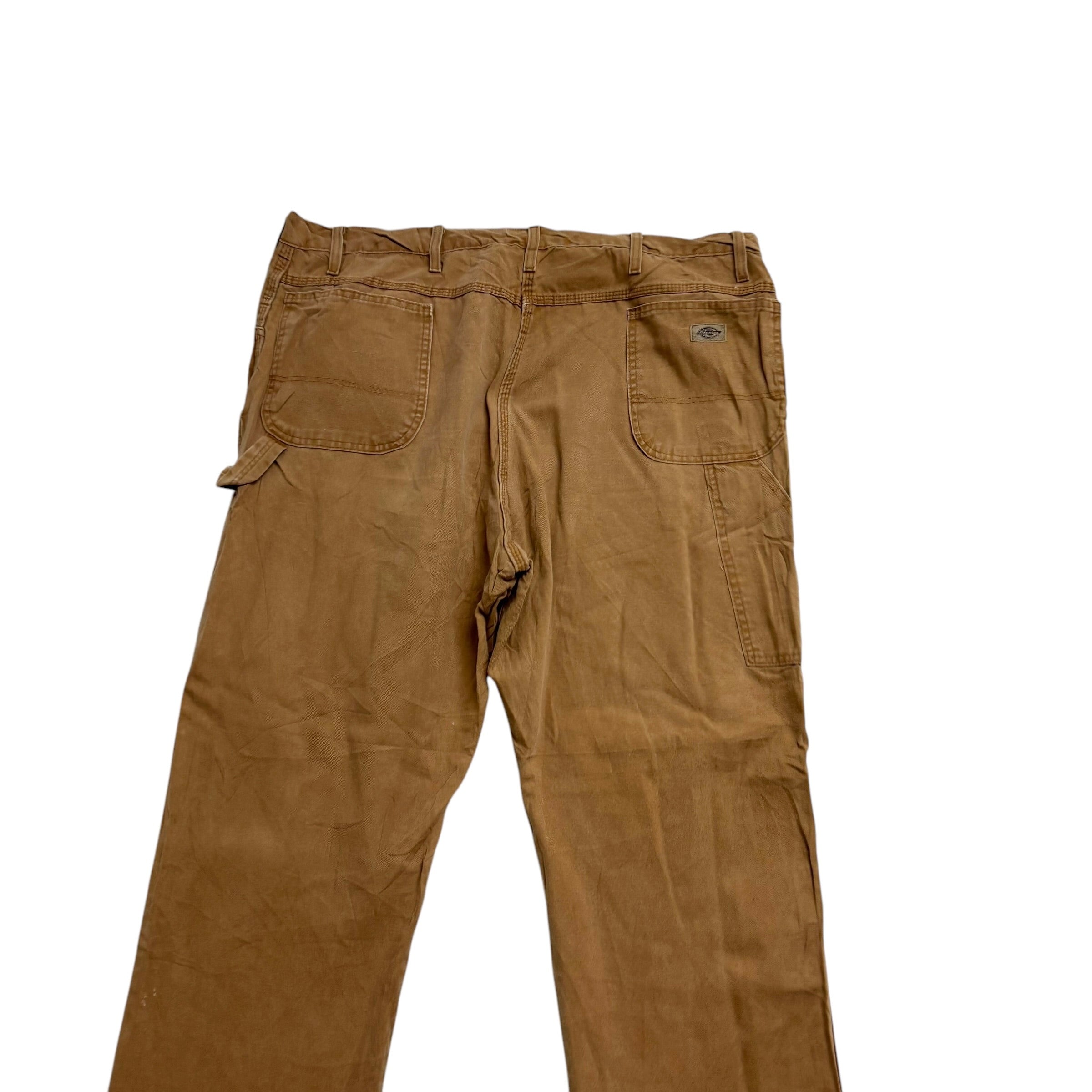 Dickies Carpenter Pants W42 L32 Mens Tan Regular Straight Fit Vintage Trousers