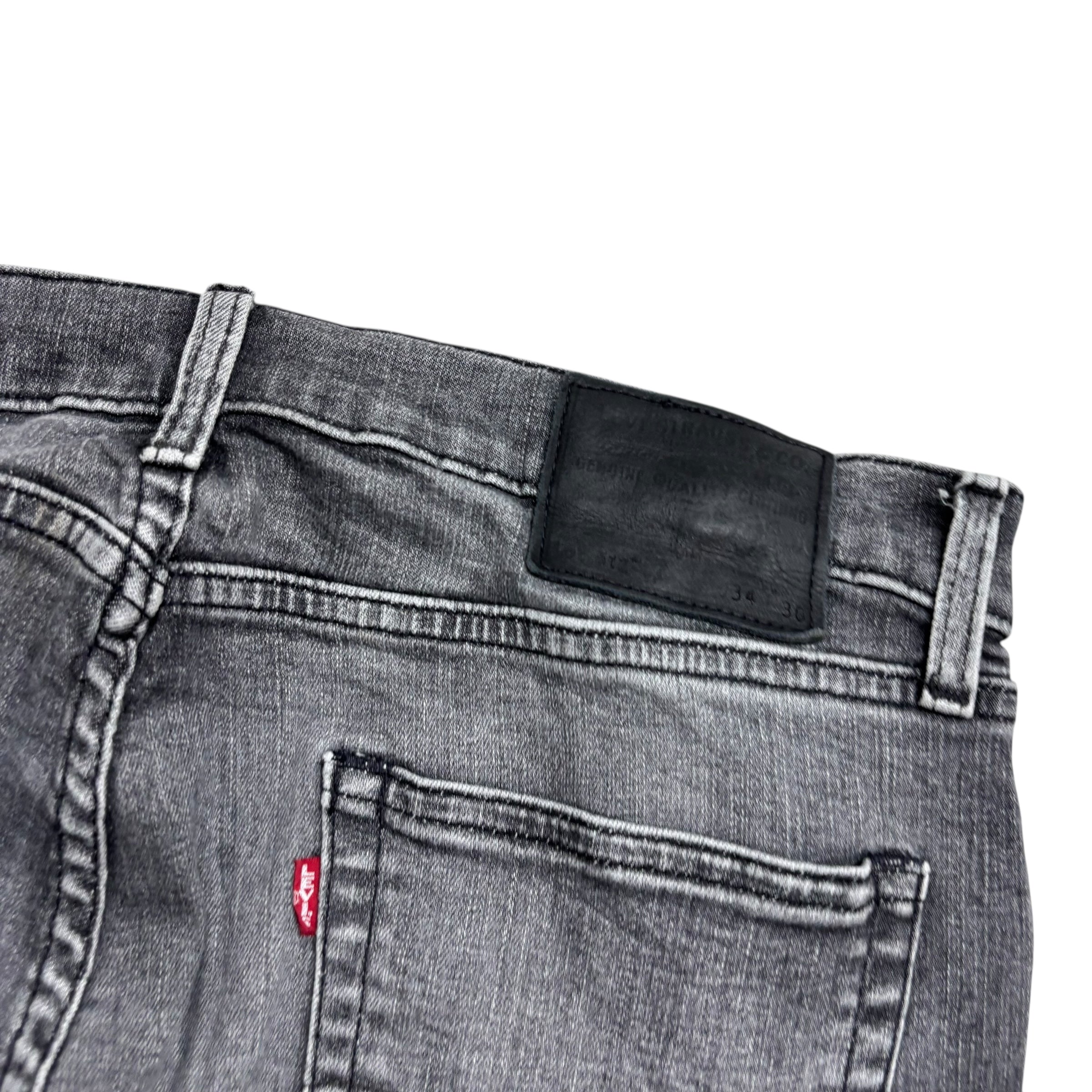 Levis 512 Jeans W34 L29 Mens Grey Slim Tapered Fit Stretch Premium Denim