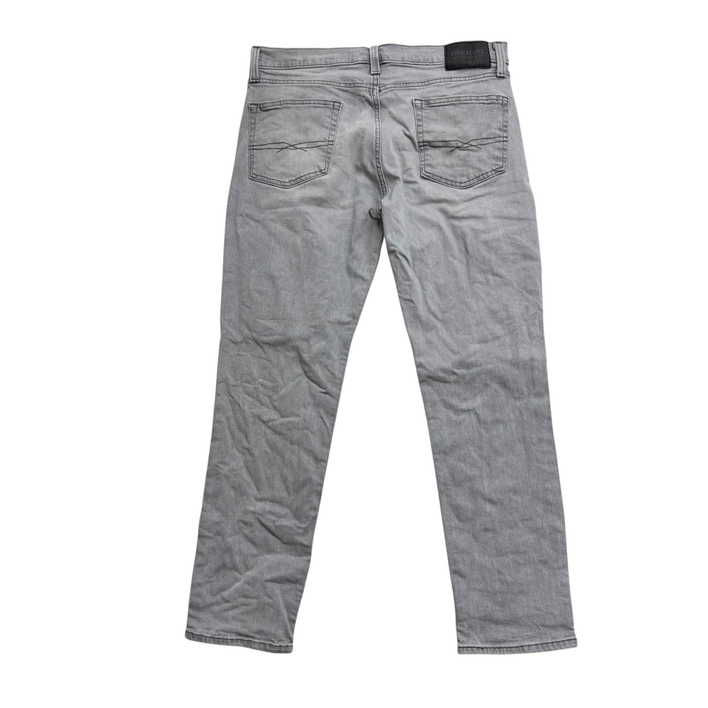 Levis Signature Jeans W34 L30 Mens Grey Slim Fit Stretch (F)