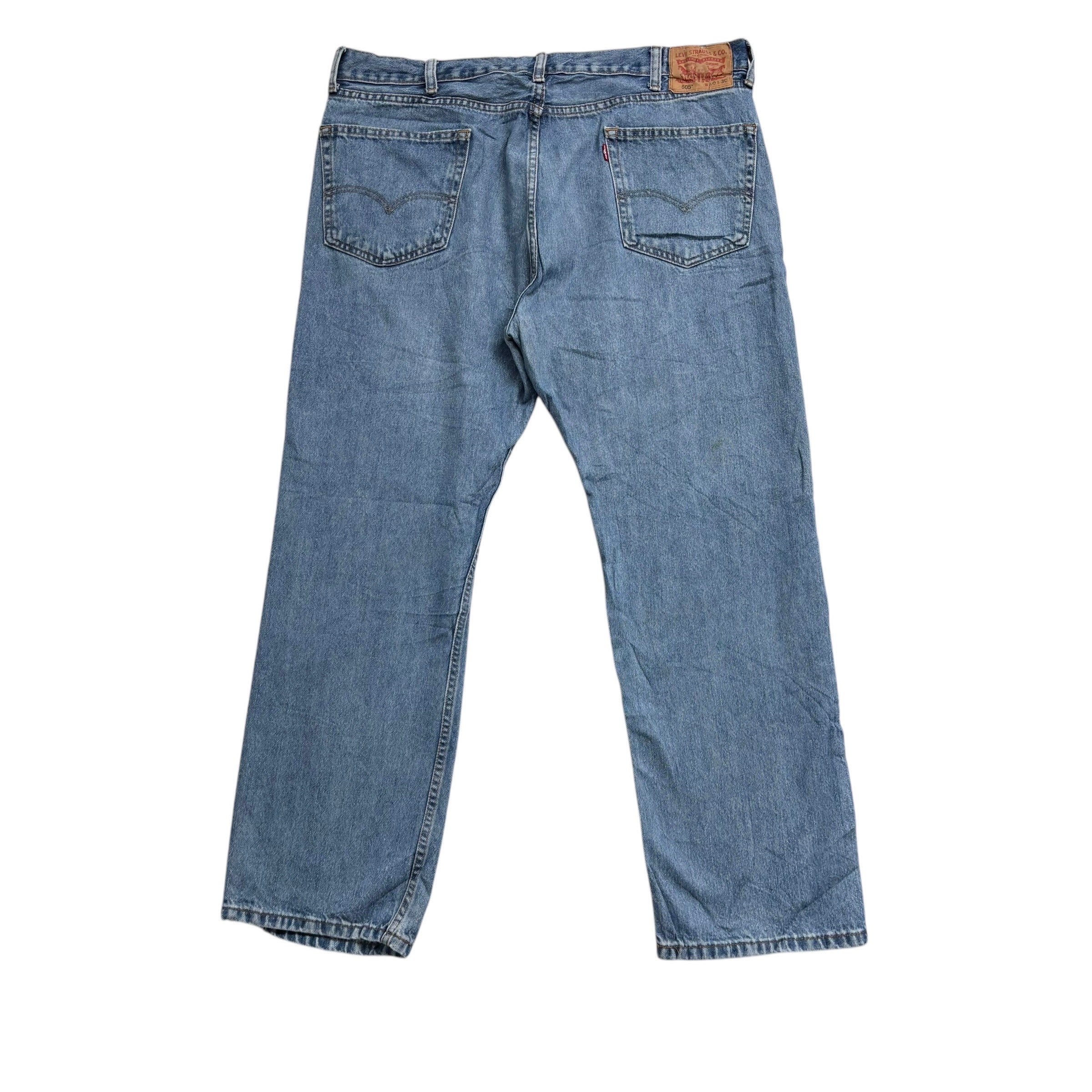 Levis 505 Jeans W40 L30 Mens Light Blue Regular Straight Fit Vintage Denim (E)