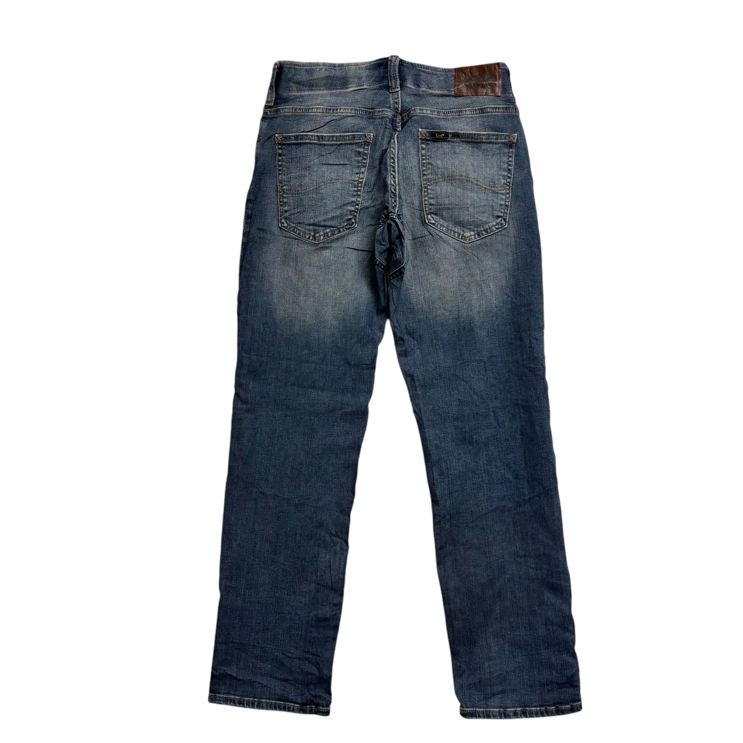 Lee Jeans W28 L30 Mens Regular Taper Fit Mid Blue Stretch Extreme Motion Denim