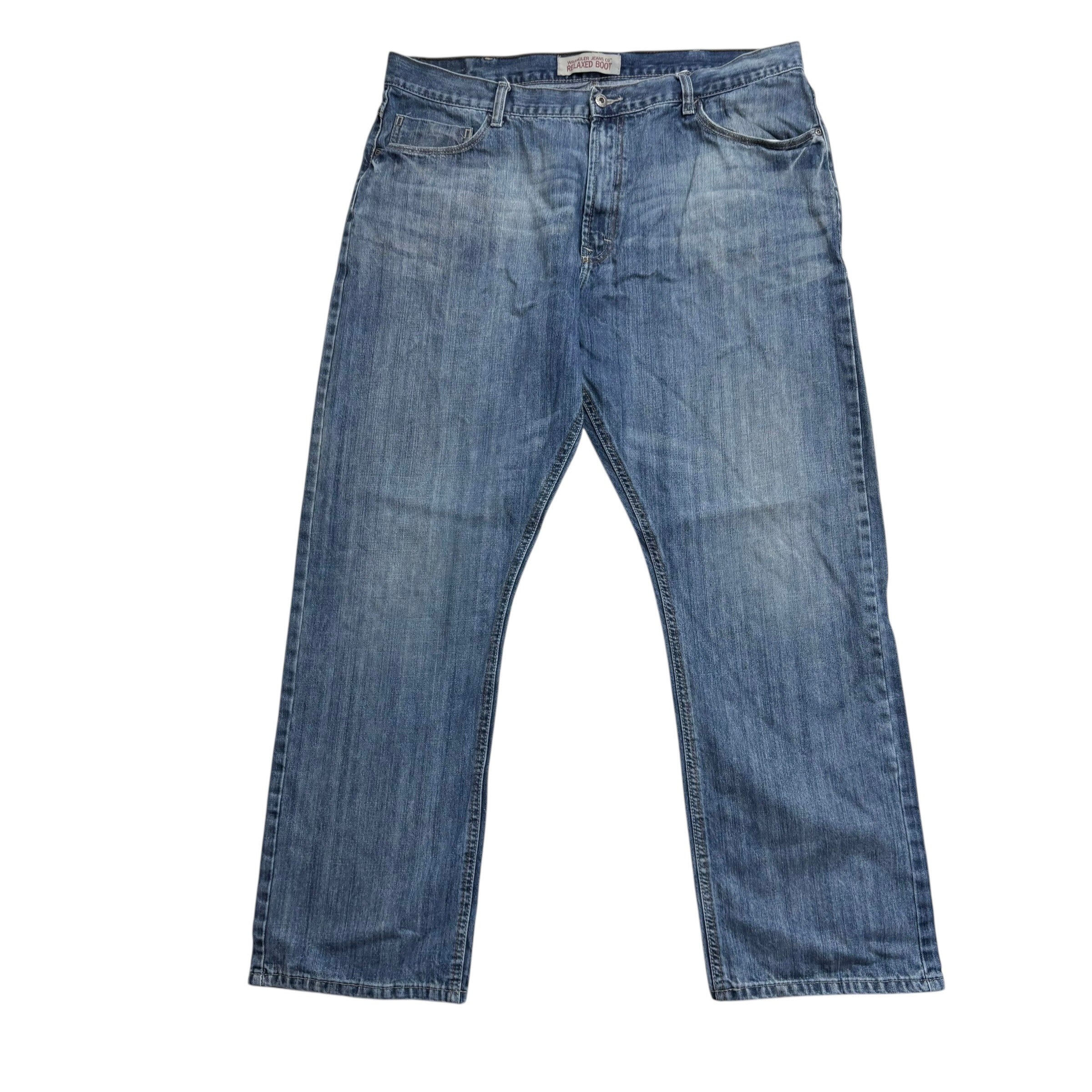 Wrangler Jeans W40 L32 Mens Mid Blue Relaxed Bootcut Fit Vintage Denim