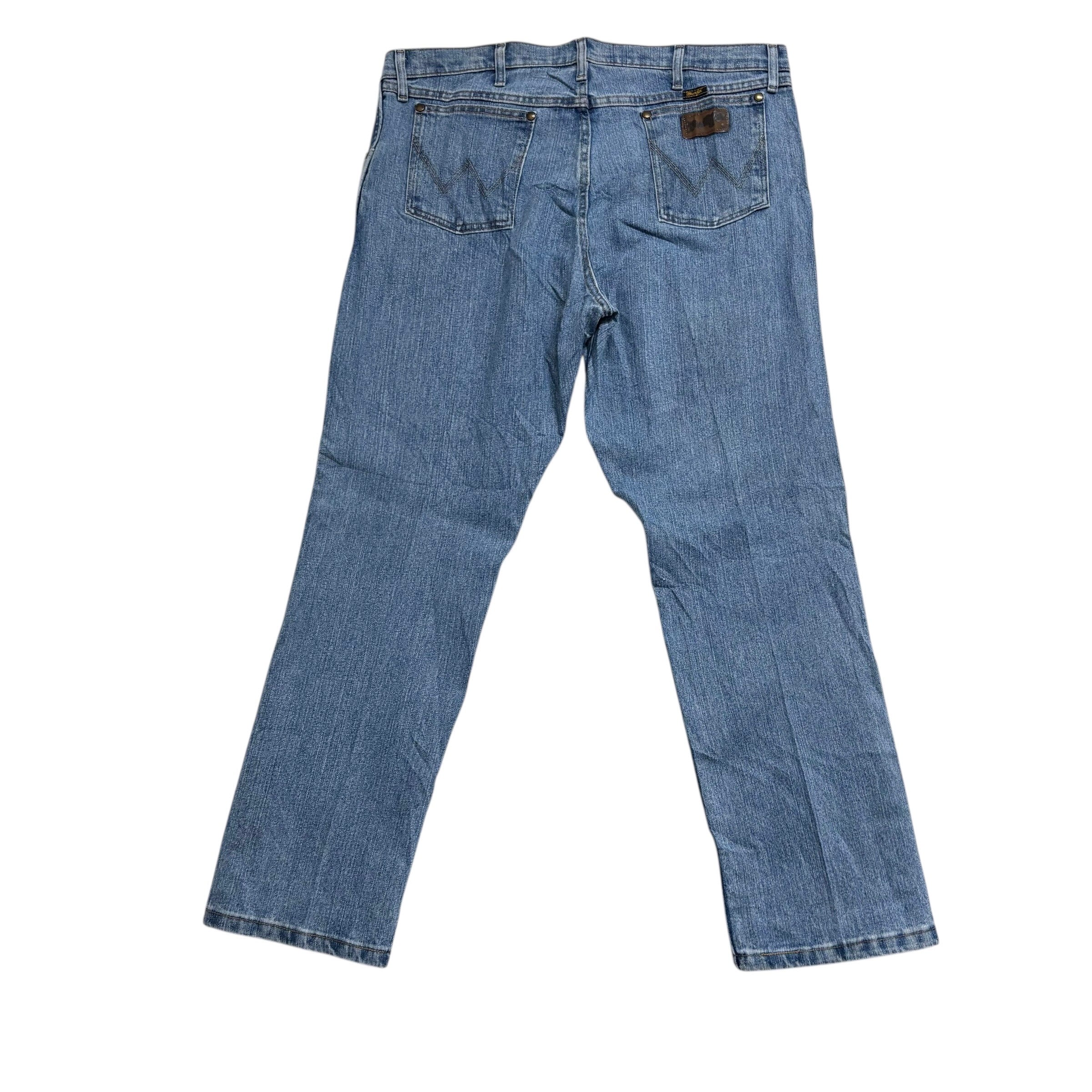 Wrangler Starched Jeans Cowboy Cut W40 L30 Mens Blue Advanced Comfort Regular