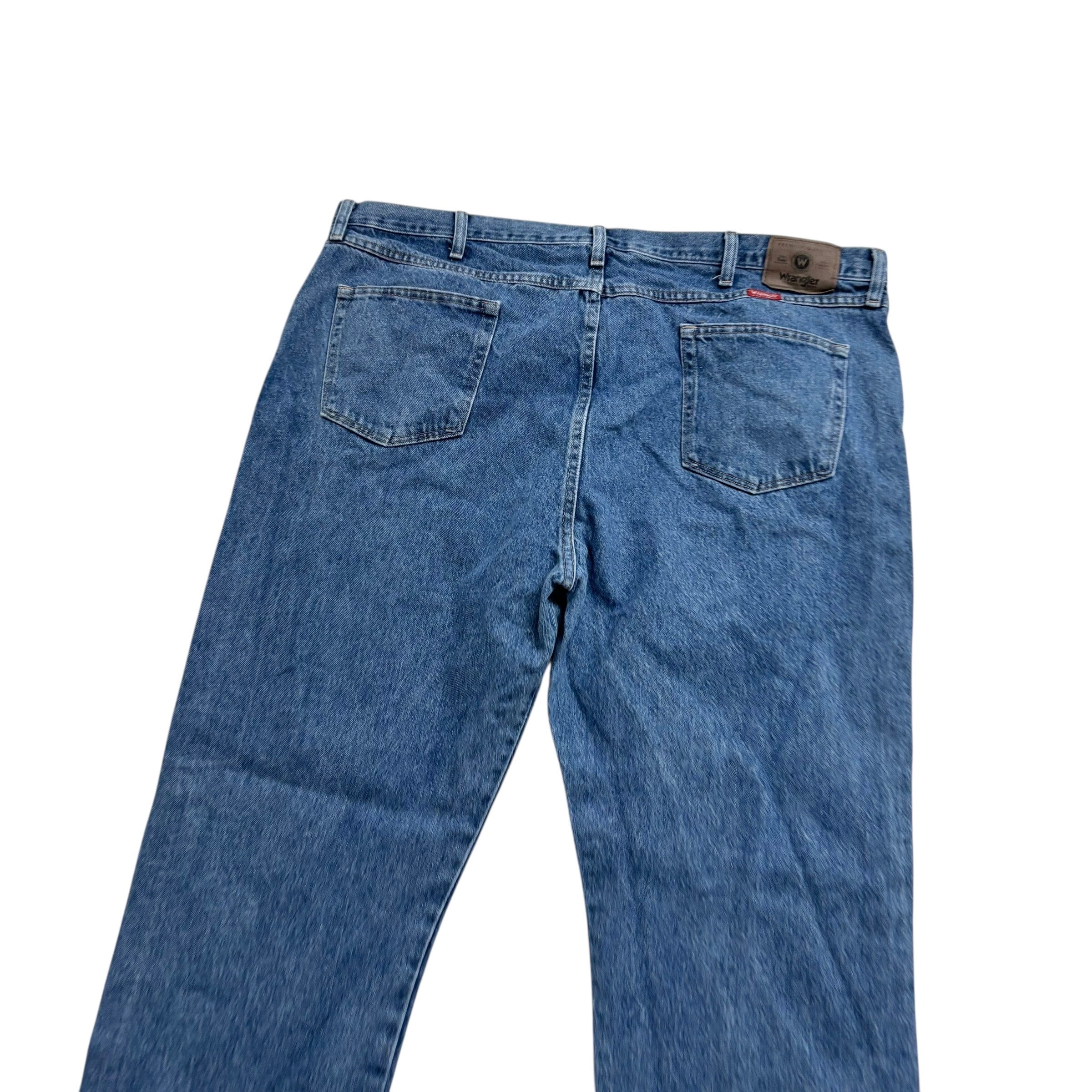 Wrangler Jeans W44 L30 Mens Mid Blue Regular Straight Fit Denim (E)