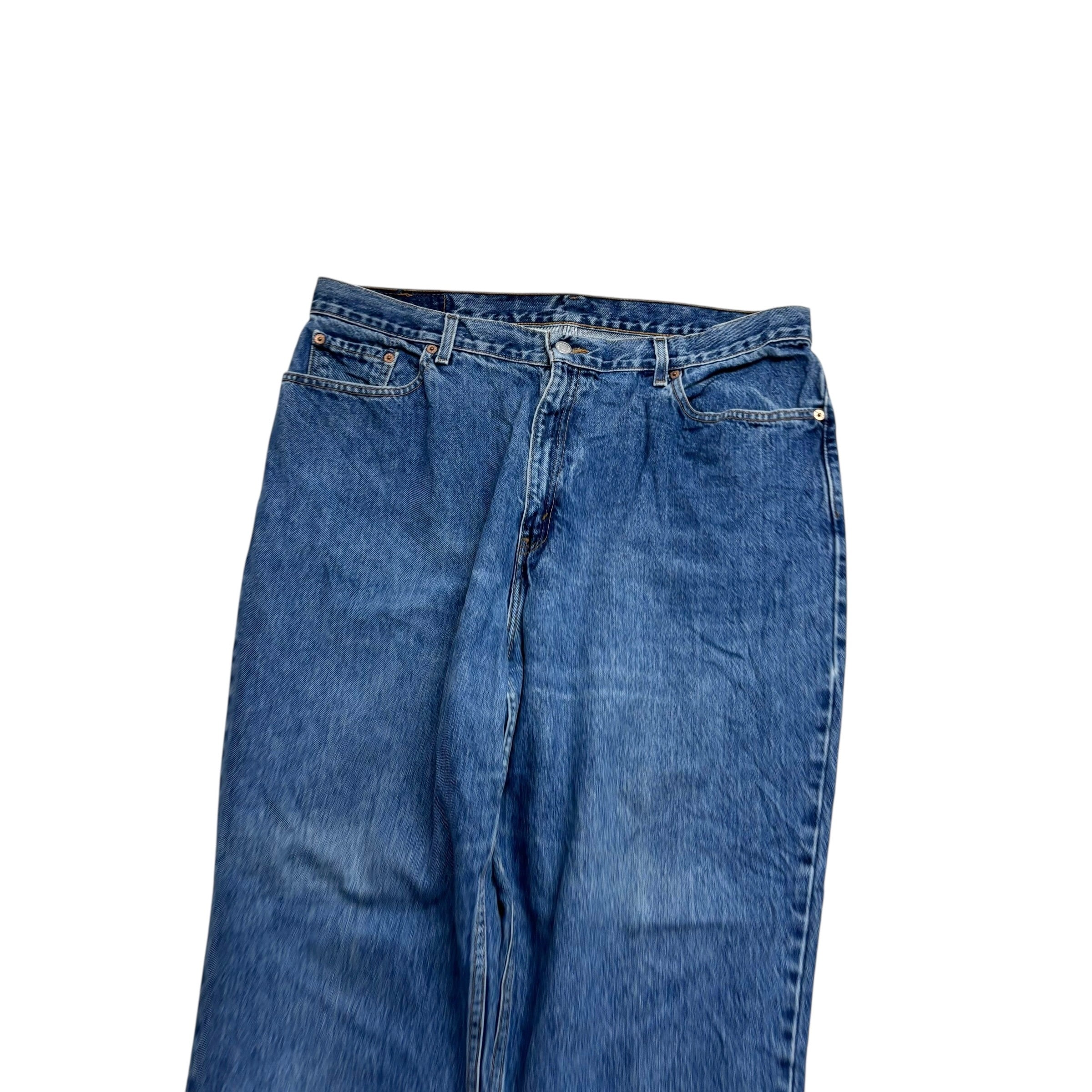 Levis 550 Jeans W38 L29 Womens Mid Blue Relaxed Tapered Fit Vintage (E)