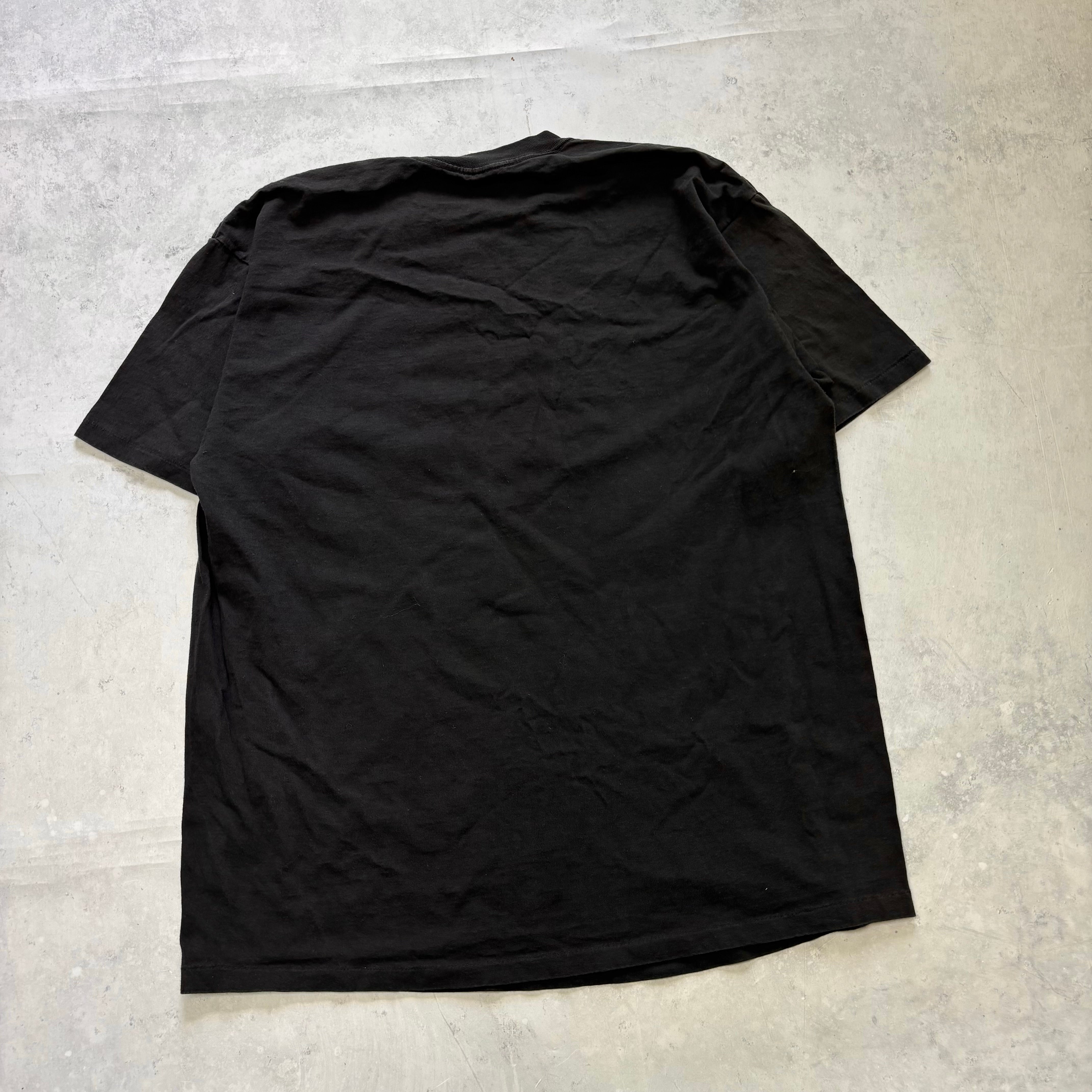 Vintage T Shirt Mens XL Black Single Stitch Graphic Print 90s USA Horses (E)