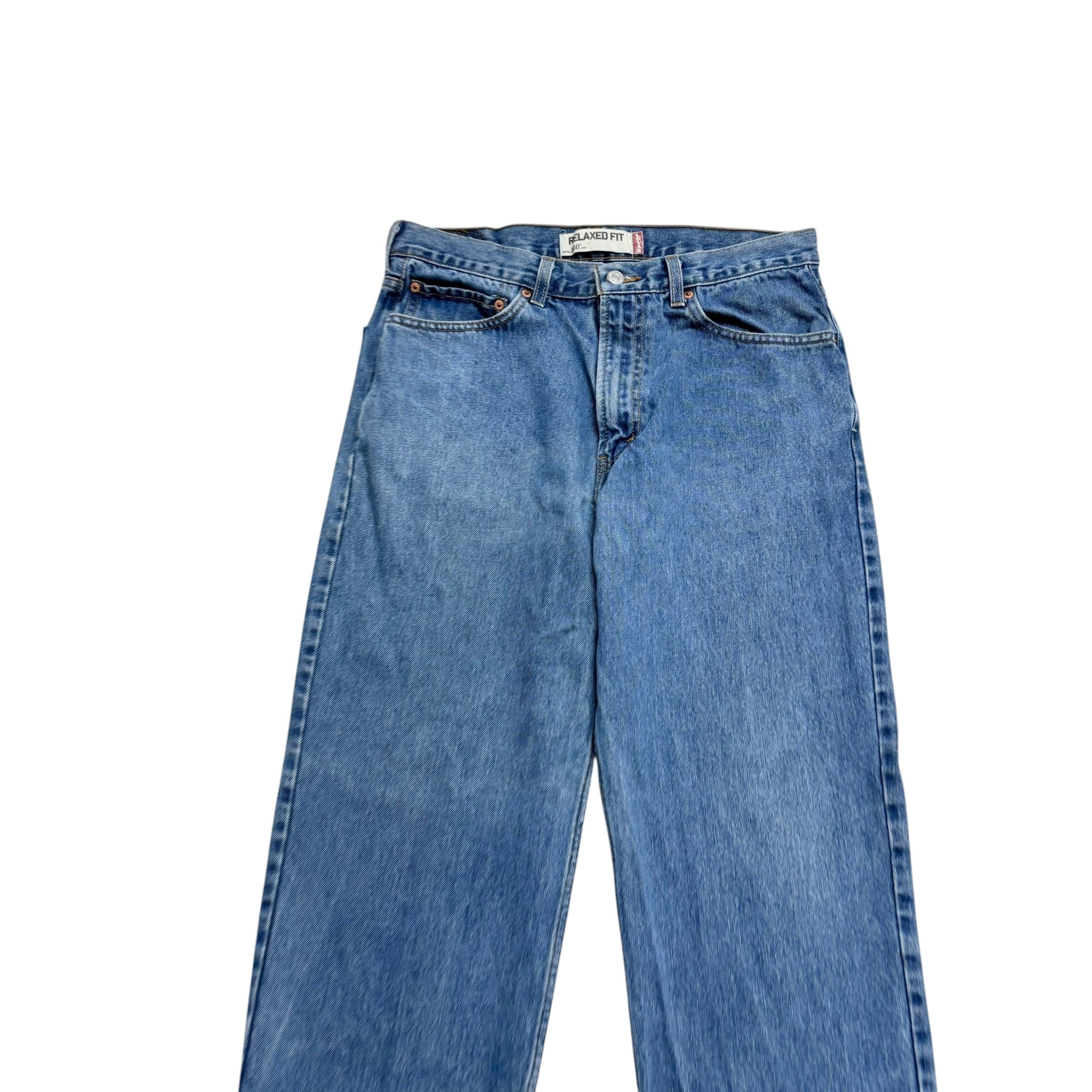 Levis 550 Jeans W32 L30 Mens Mid Blue Baggy Relaxed Straight Fit Vintage Denim