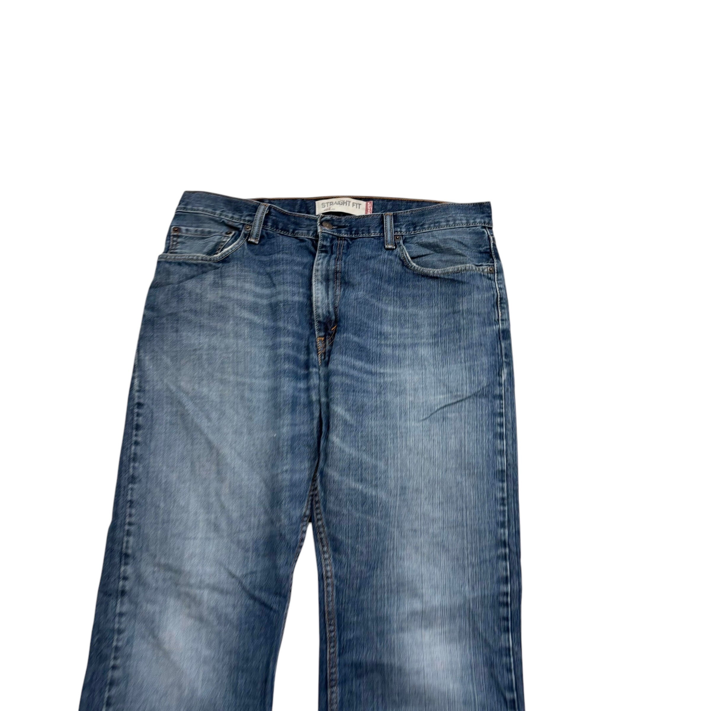 Levis 505 Jeans W36 L32 Mens Mid Blue Regular Straight Fit Vintage Denim