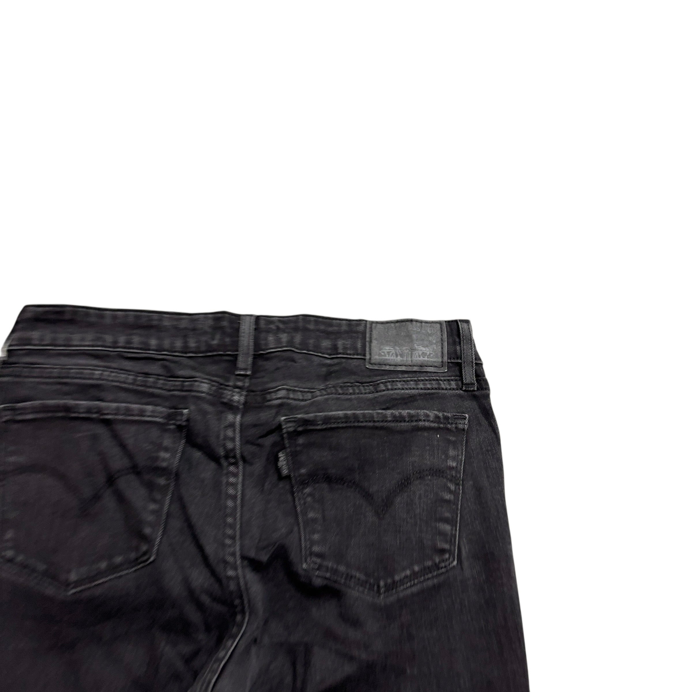 Levis 711 Jeans W28 L27 Womens Skinny Fit Black Stretch Denim (E)