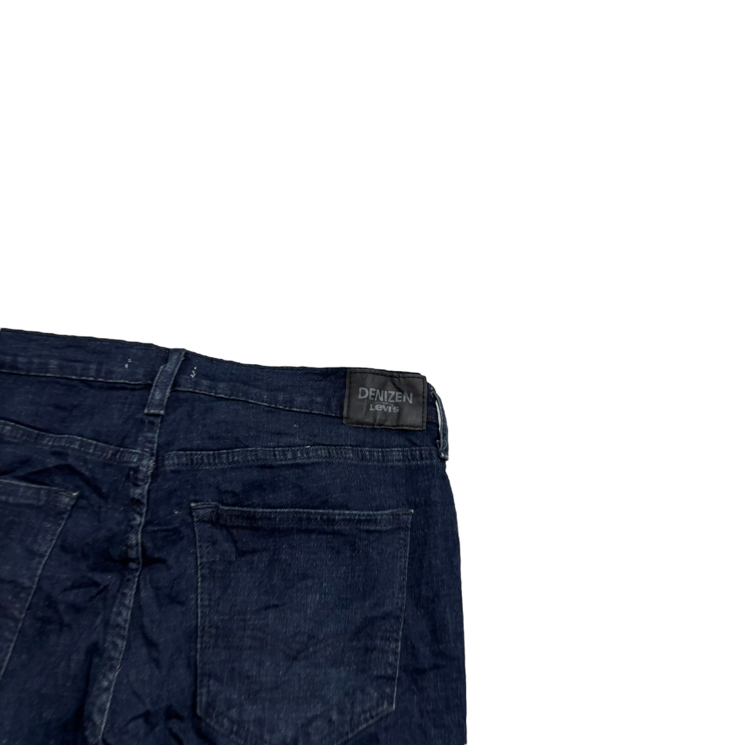 Levis Denizen Jeans W33 L32 Mens Dark Blue Athletic Tapered Stretch Denim (E)