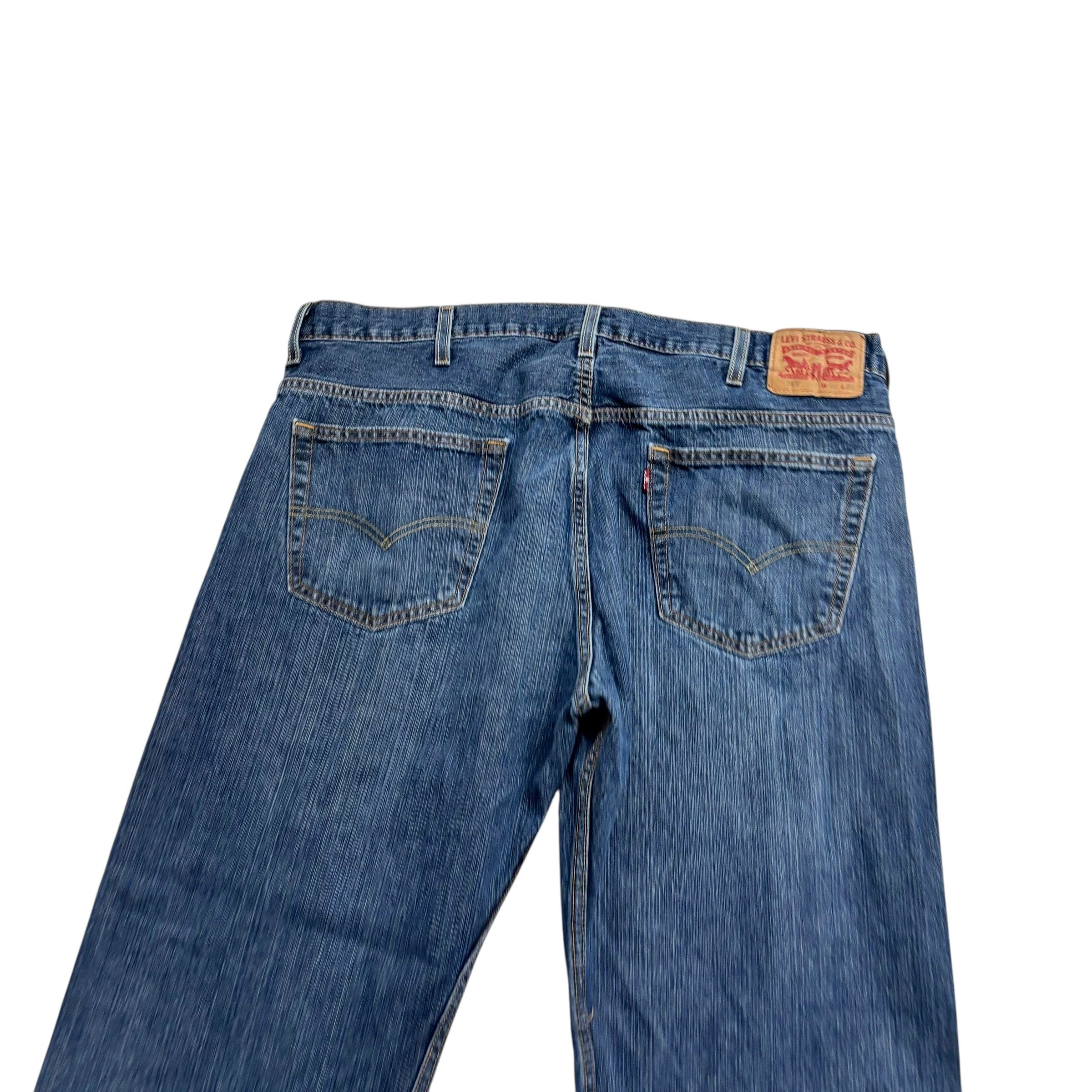 Levis 569 Jeans W40 L29 Mens Mid Blue Baggy Relaxed Straight Fit Denim