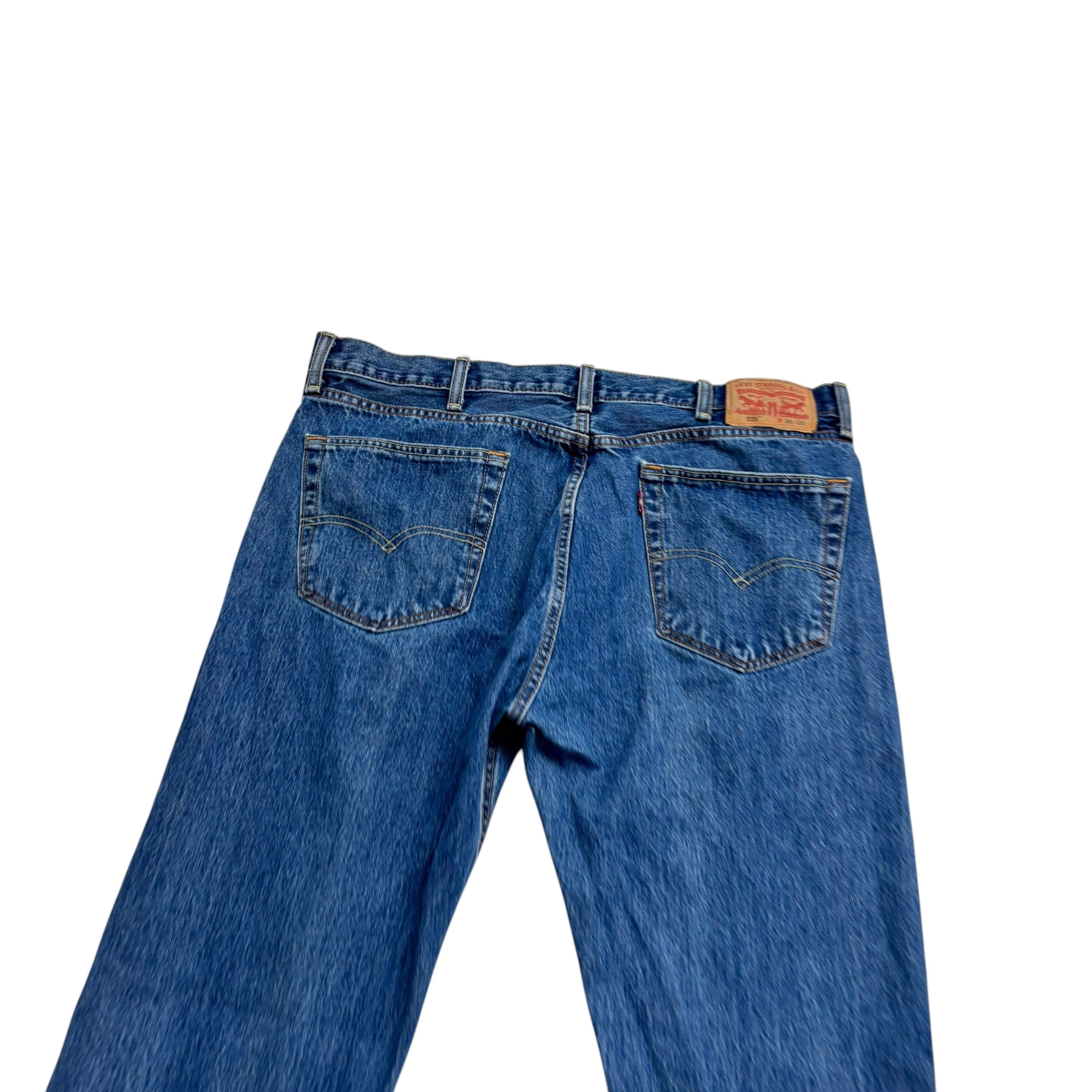 Levis 505 Jeans W38 L30 Mens Mid Blue Regular Straight Fit Denim
