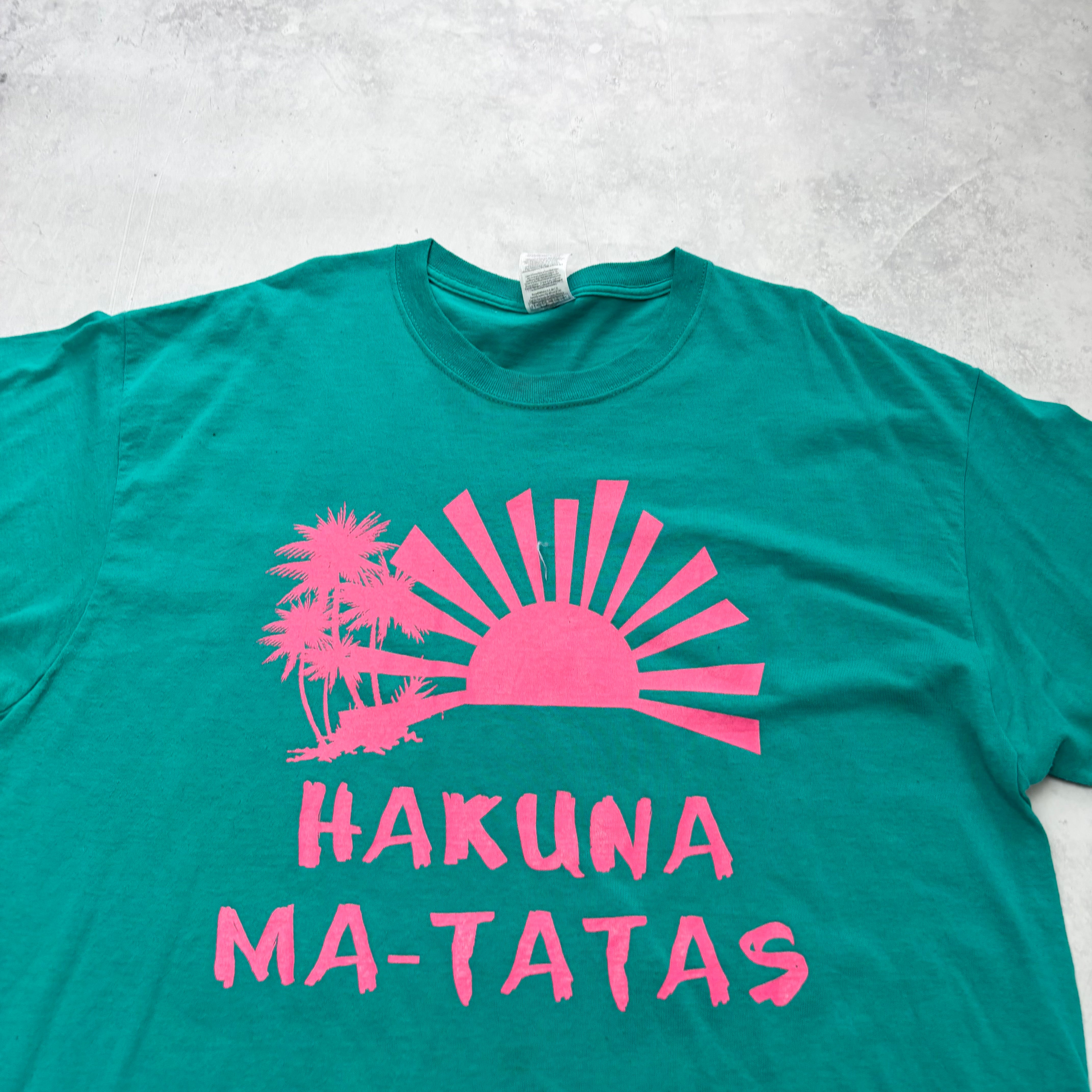 Vintage T Shirt Mens XL Green Graphic Print 00s USA